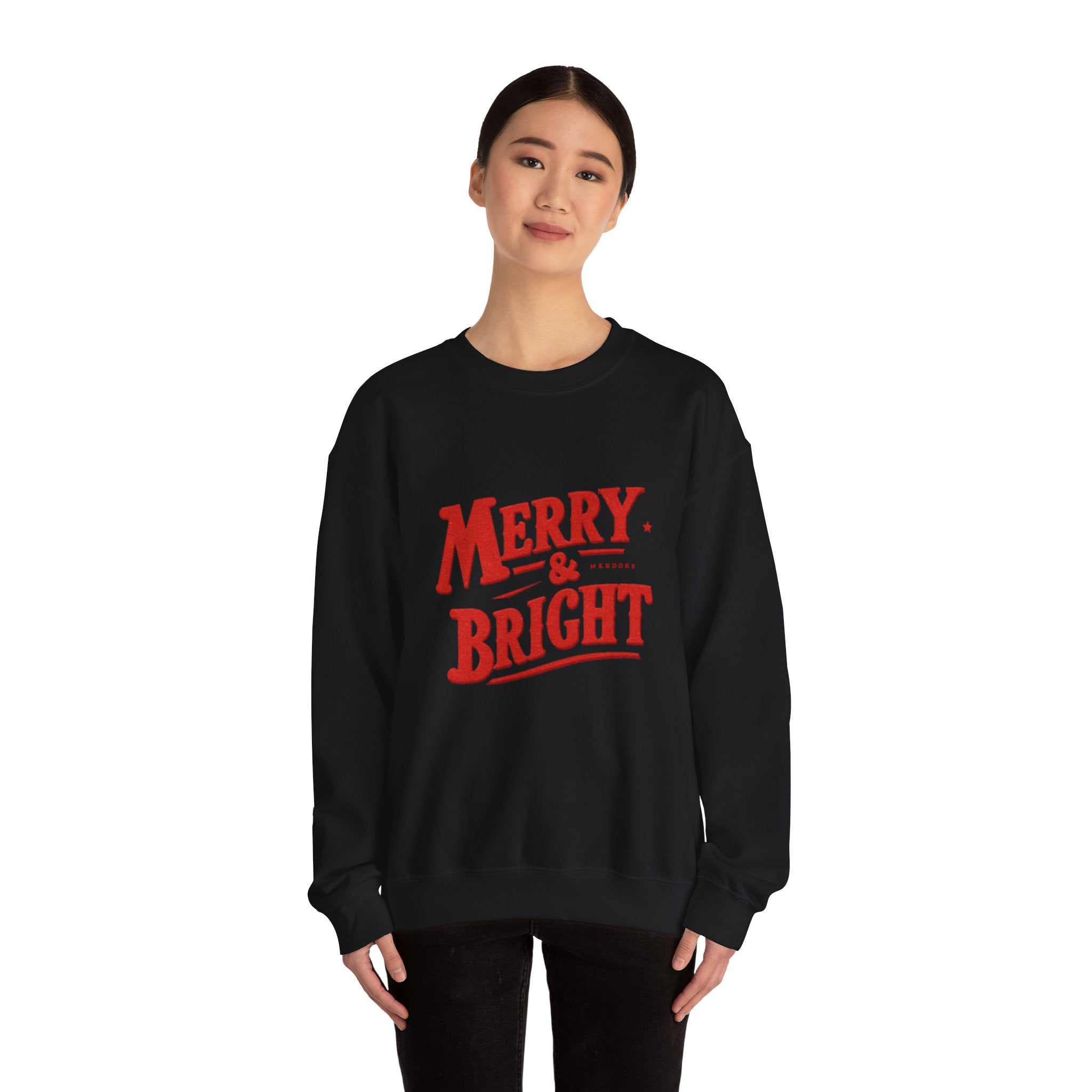 Merry & Bright Sweatshirt — Holiday Crewneck Pullover