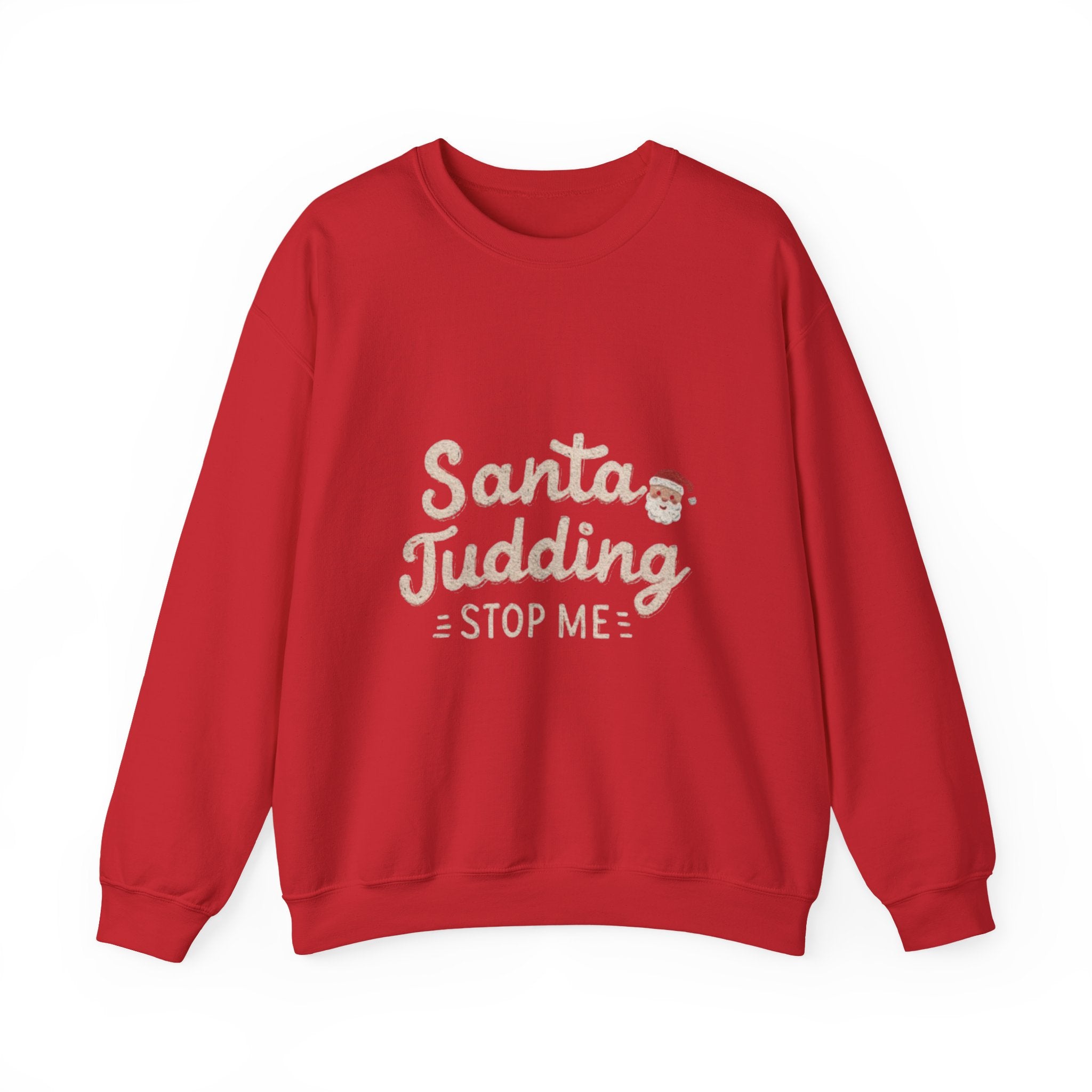 Santa Judging Stop Me Sweatshirt — Funny Christmas Crewneck
