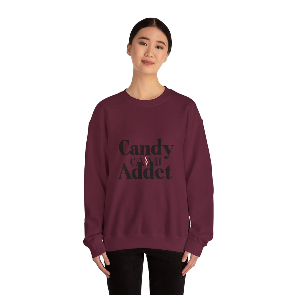 Candy Addict Sweatshirt – Retro Typography Candy Lover Crewneck