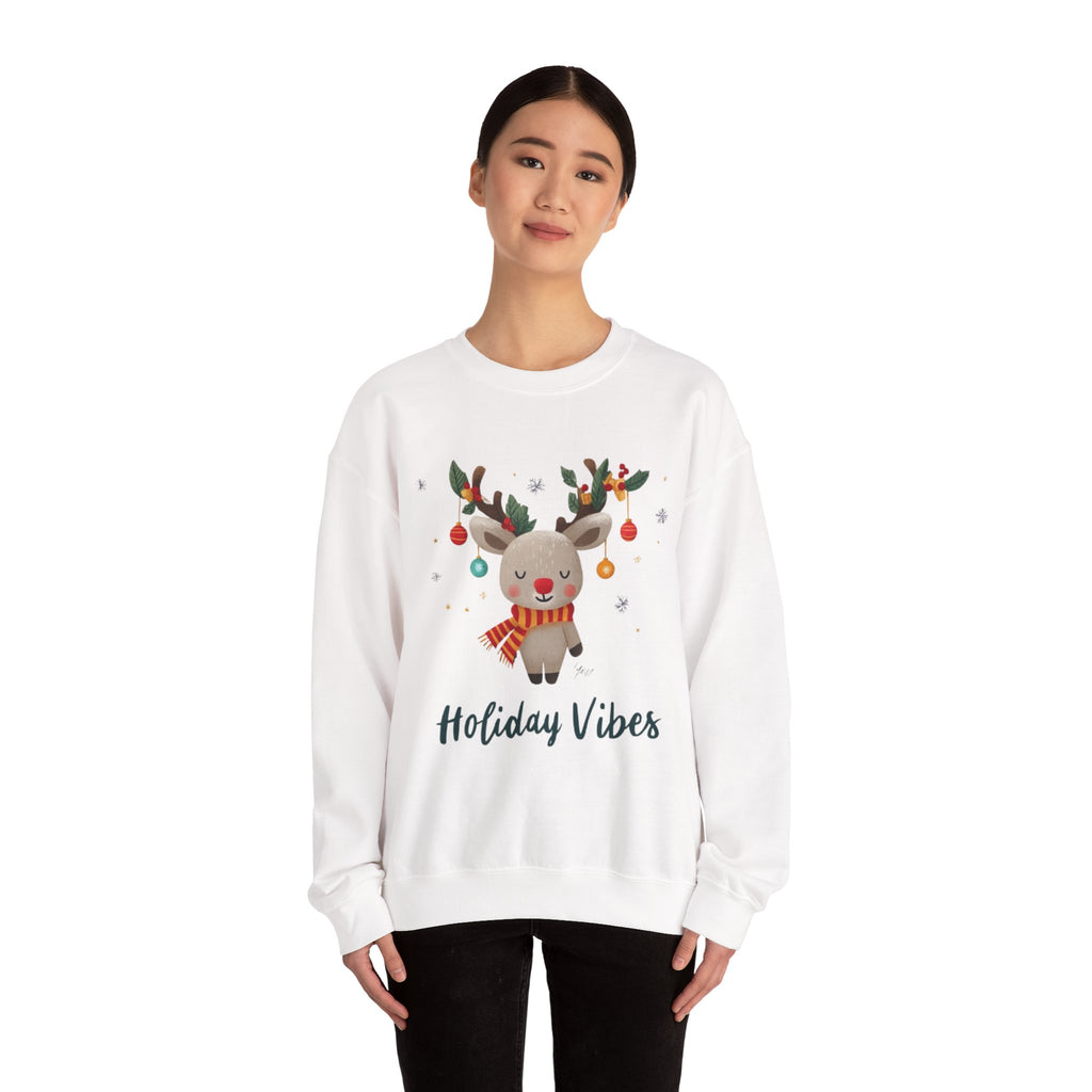 Holiday Vibes Reindeer Sweatshirt
