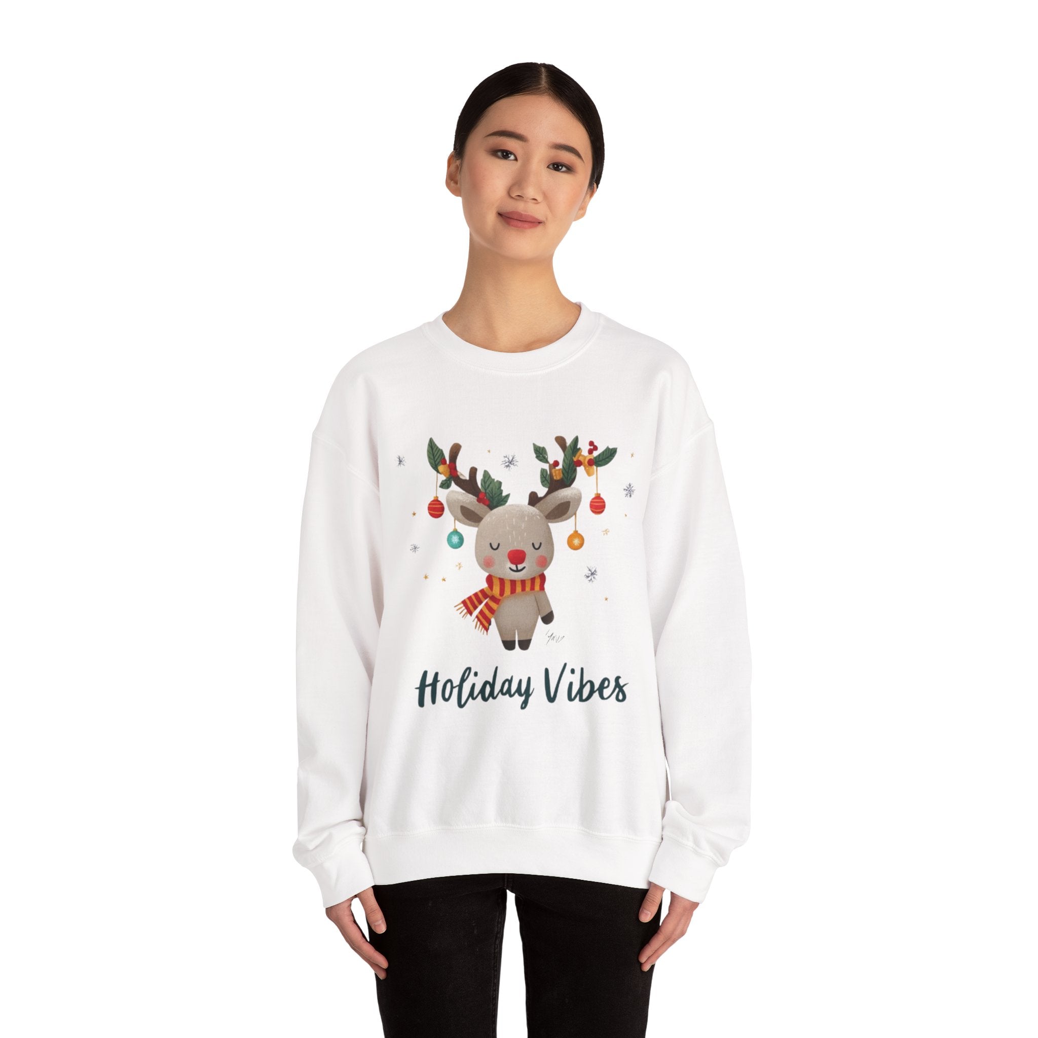 Holiday Vibes Reindeer Sweatshirt