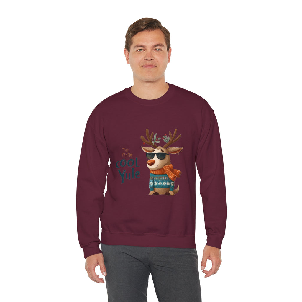 Reindeer 'Cool Yule' Crewneck Sweatshirt — Cute Holiday Graphic