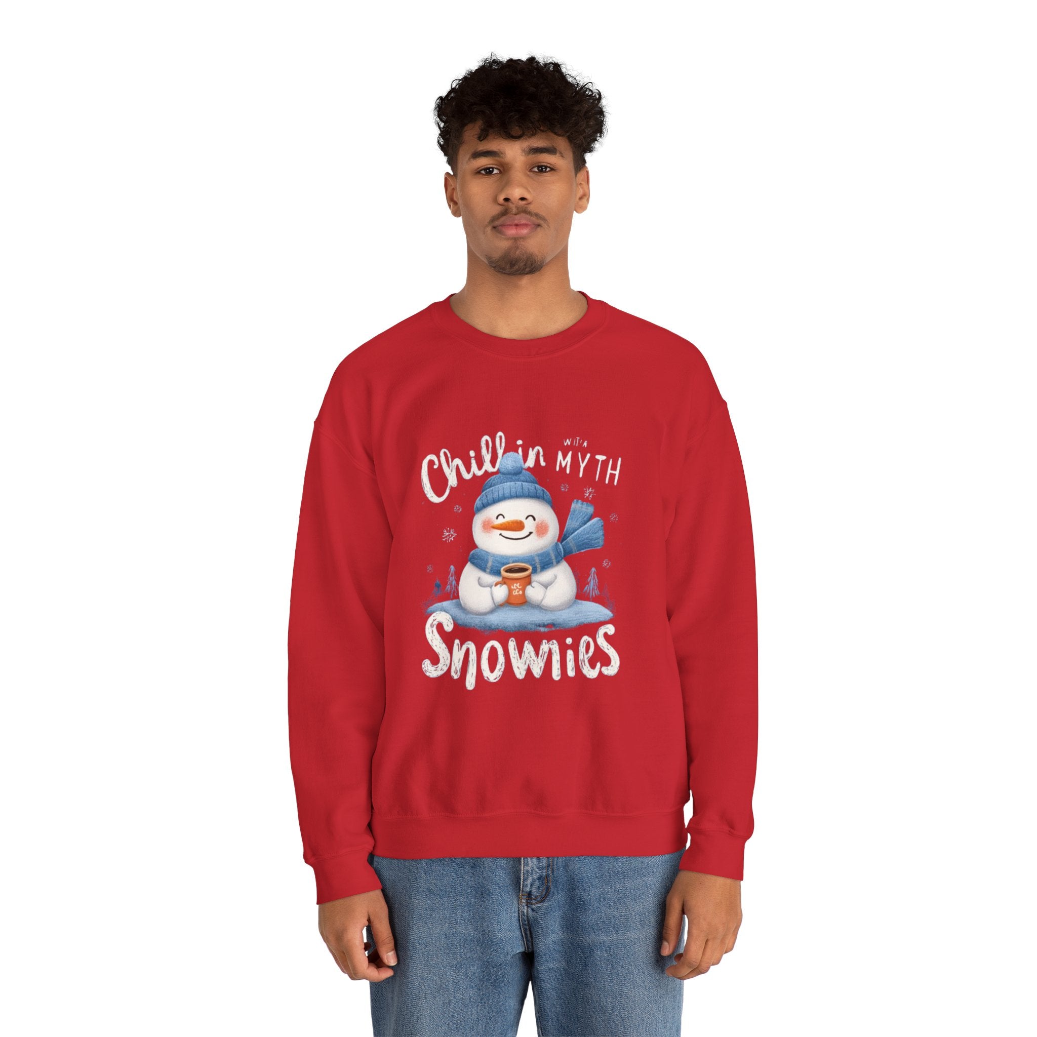 Snowman Sweatshirt — "Chillin' With My Snowmies" Cozy Winter Crewneck