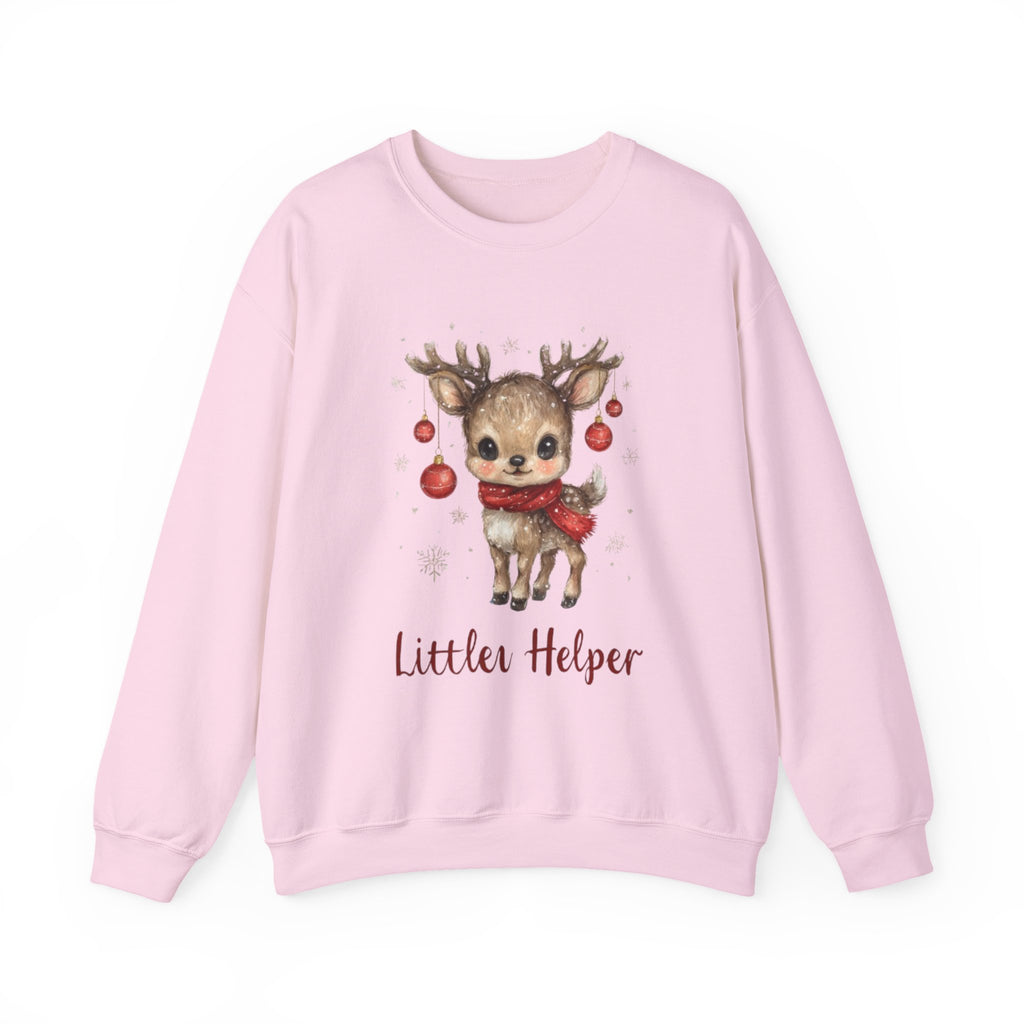 Cute Reindeer 'Little Helper' Sweatshirt – Kids Christmas Crewneck