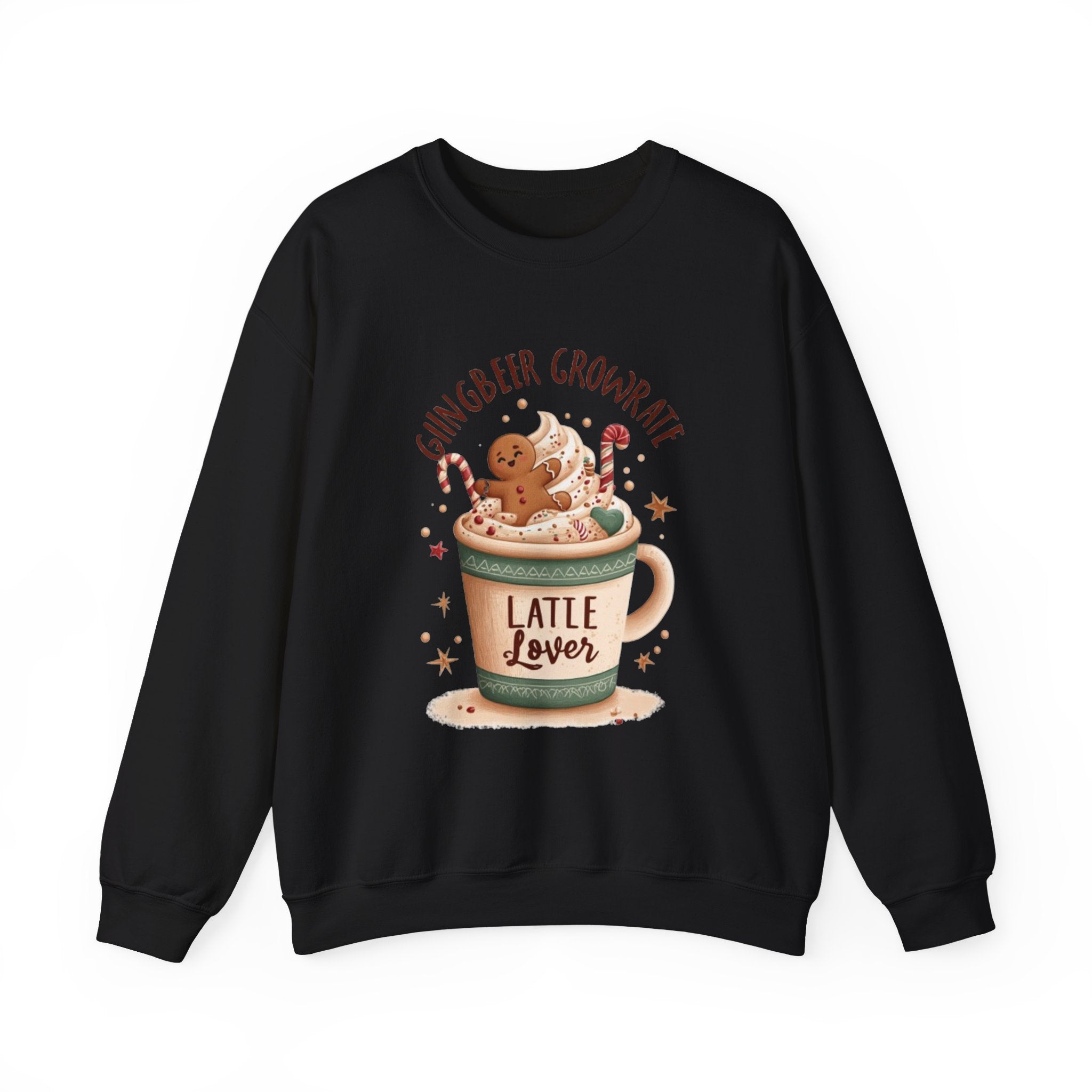 Gingerbread Hot Cocoa Sweatshirt — "Ginger Beer Grownrath" Latte Lover Crewneck