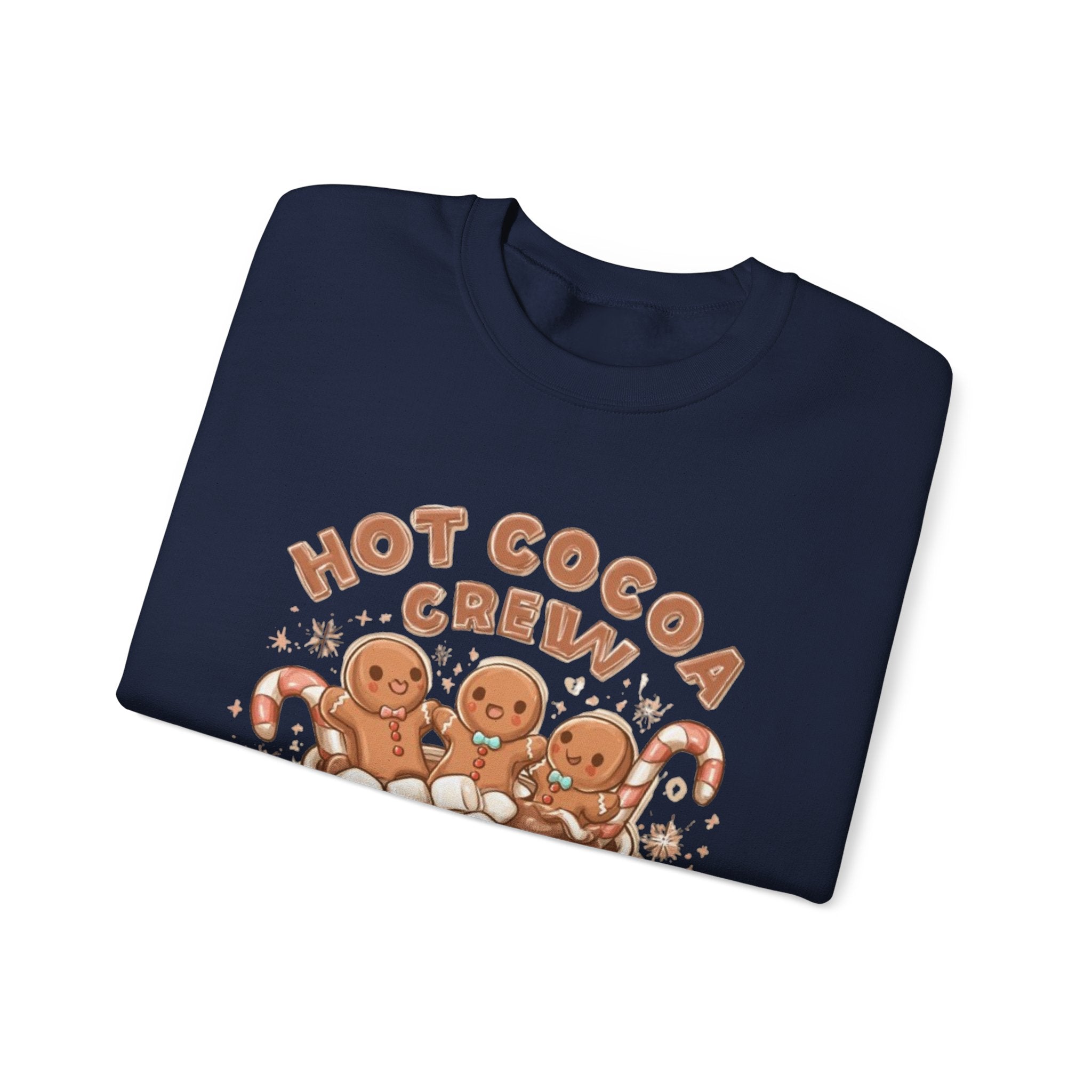 Hot Cocoa Crew Sweatshirt — Cute Gingerbread Mug Holiday Pullover