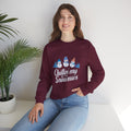 Crewneck Sweatshirt — "Chillin' My With Snowmies" Cute Snowman Holiday Pullover