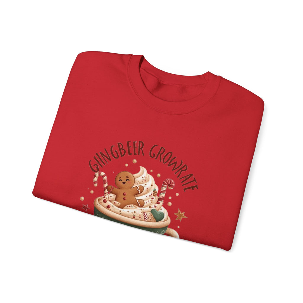 Gingerbread Hot Cocoa Sweatshirt — "Ginger Beer Grownrath" Latte Lover Crewneck
