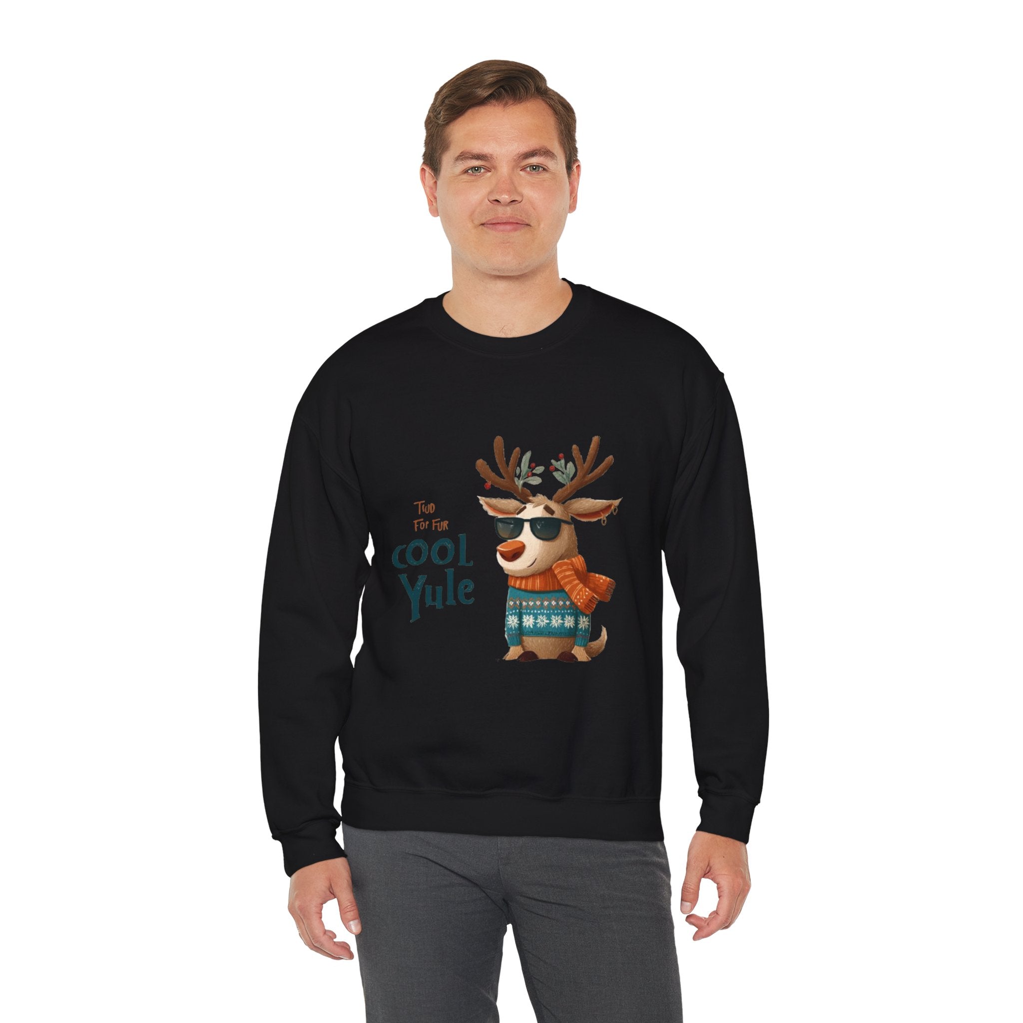 Reindeer 'Cool Yule' Crewneck Sweatshirt — Cute Holiday Graphic