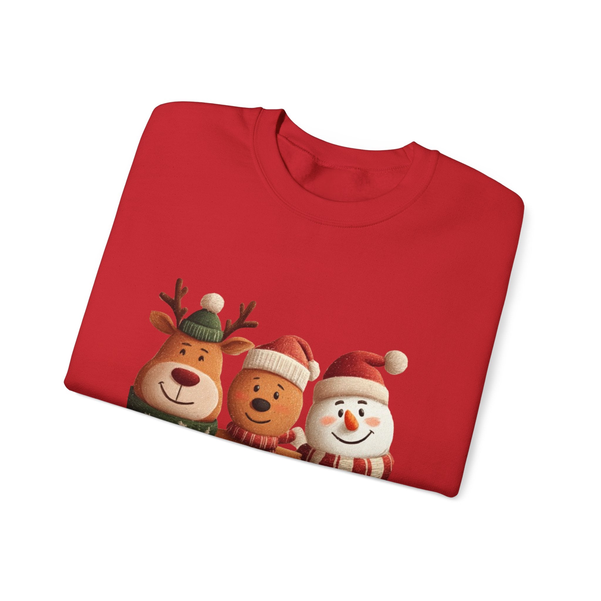Christmas Crewneck Sweatshirt — Cute Reindeer, Bear & Snowman Holiday Pullover