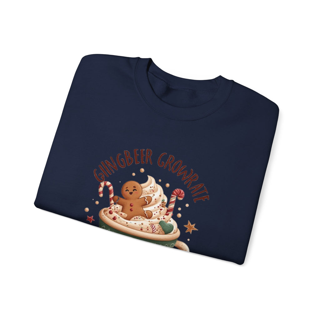 Gingerbread Hot Cocoa Sweatshirt — "Ginger Beer Grownrath" Latte Lover Crewneck