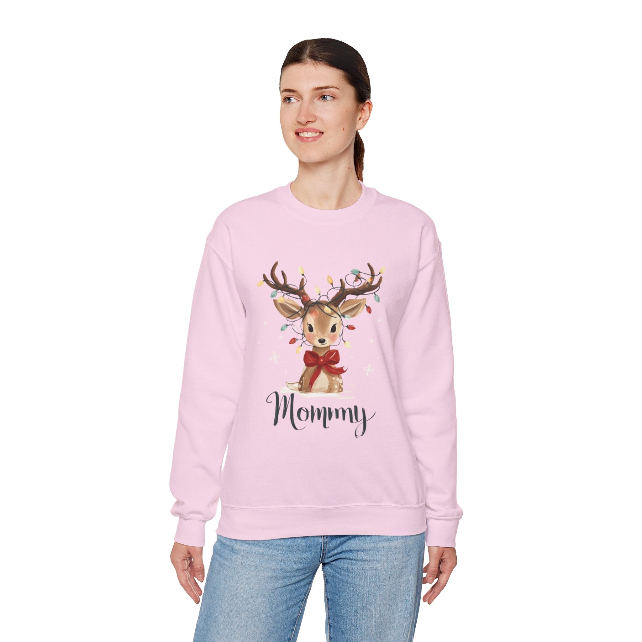Mommy Reindeer Sweatshirt - Christmas Mom Holiday Crewneck