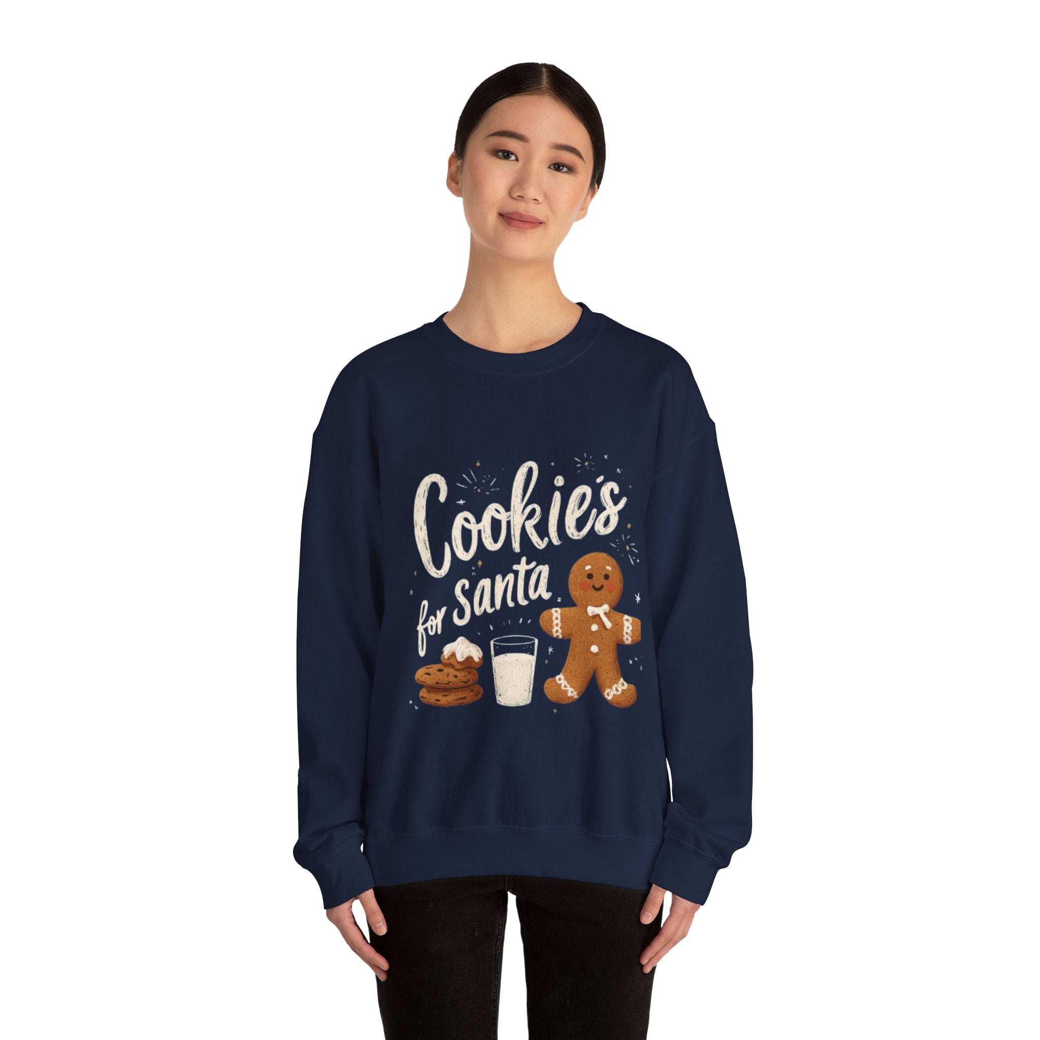 Cookies for Santa Sweatshirt — Christmas Gingerbread Holiday Crewneck