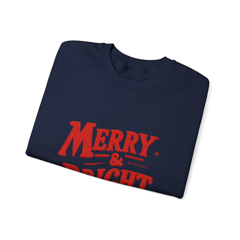 Merry & Bright Sweatshirt — Holiday Crewneck Pullover