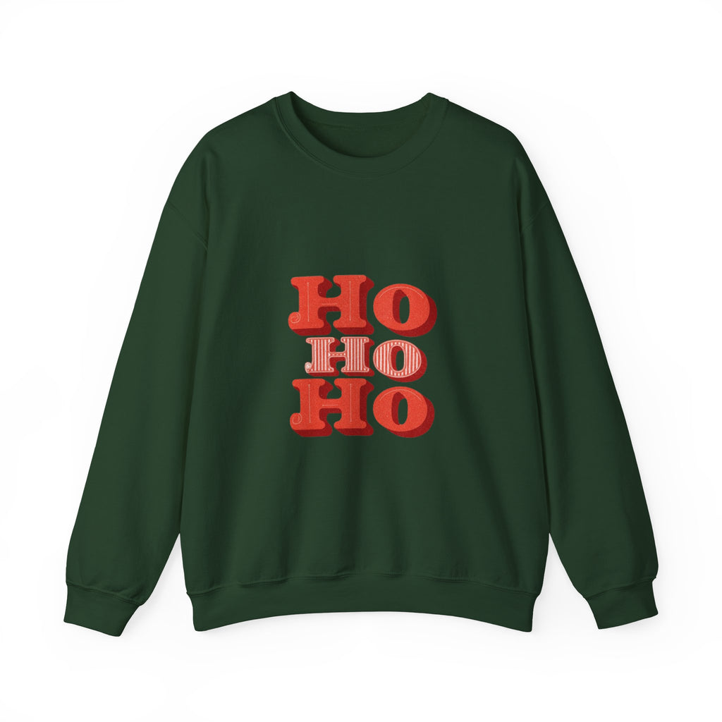 Holiday Crewneck Sweatshirt – Retro 'HO HO HO' Christmas Sweatshirt