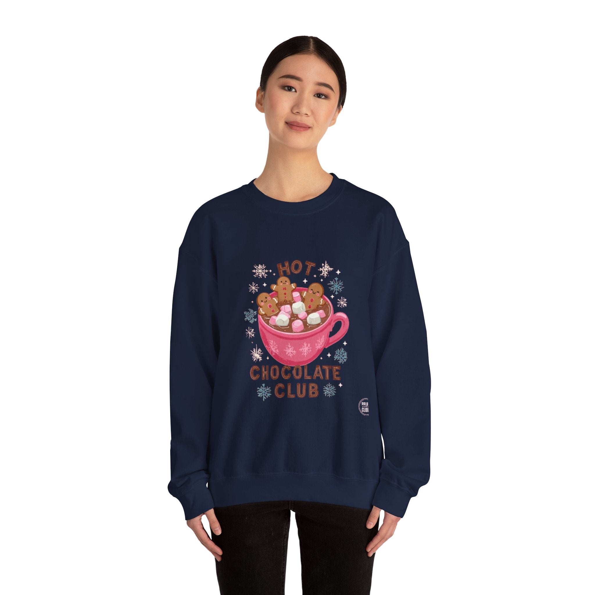 Sweatshirt — "Hot Chocolate Club" Cozy Winter Crewneck