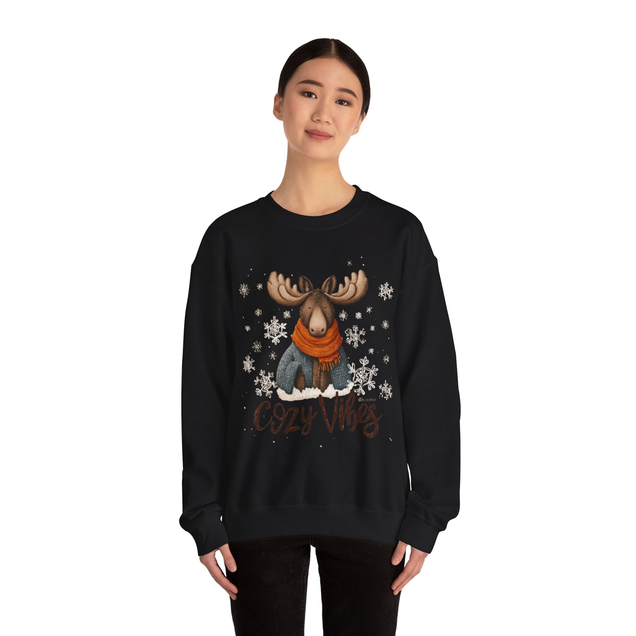 Cozy Vibes Moose Sweatshirt