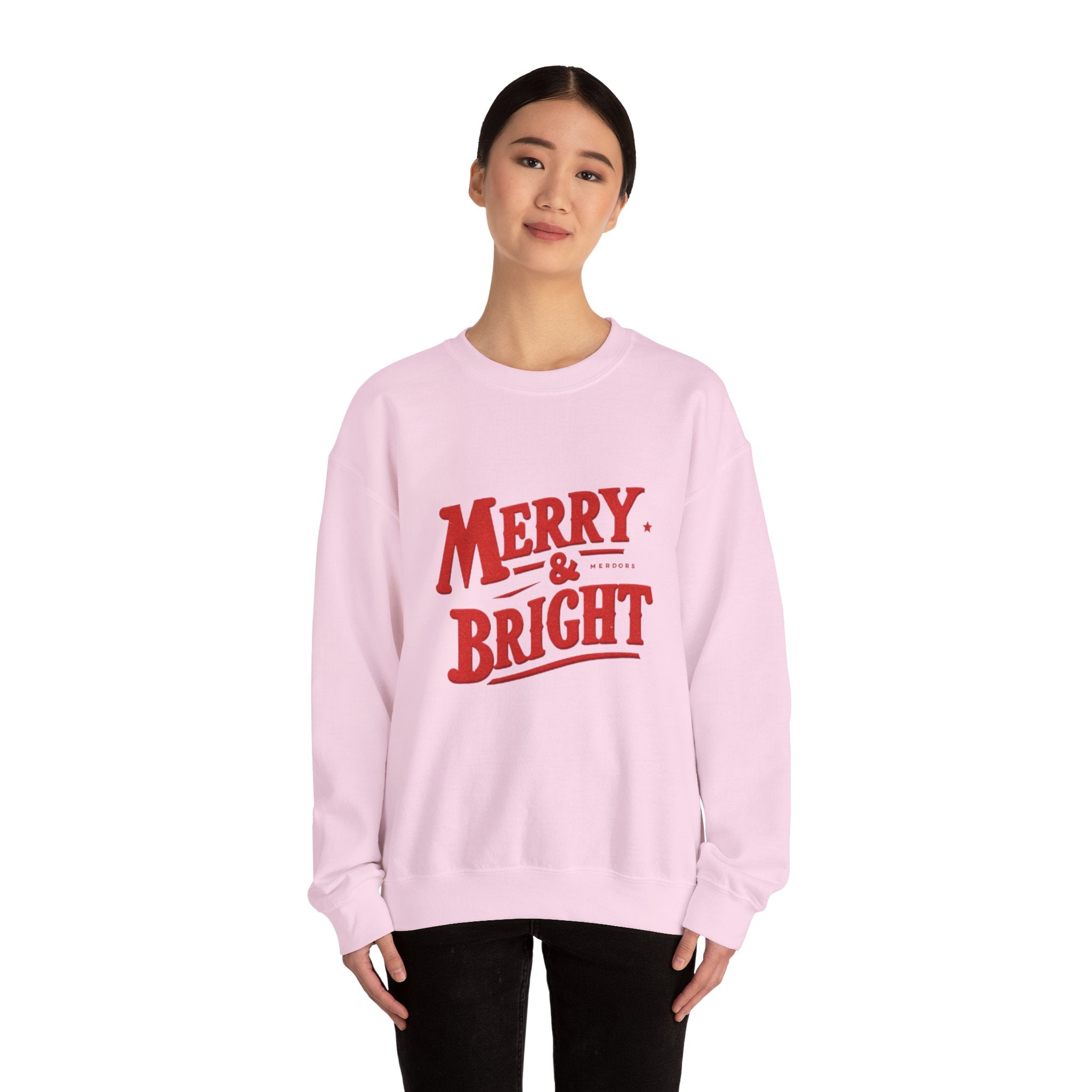 Merry & Bright Sweatshirt — Holiday Crewneck Pullover