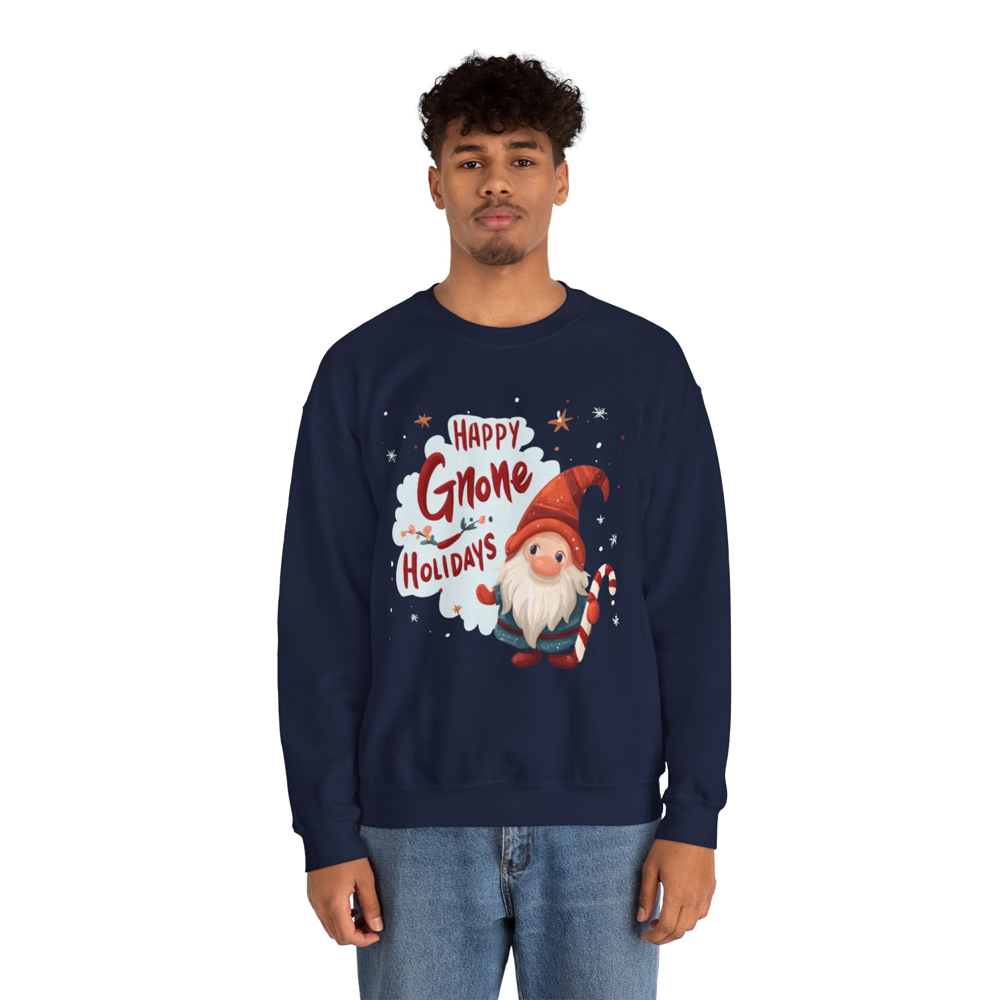 Happy Gnome Holidays Sweatshirt — Cute Christmas Gnome Holiday Crewneck
