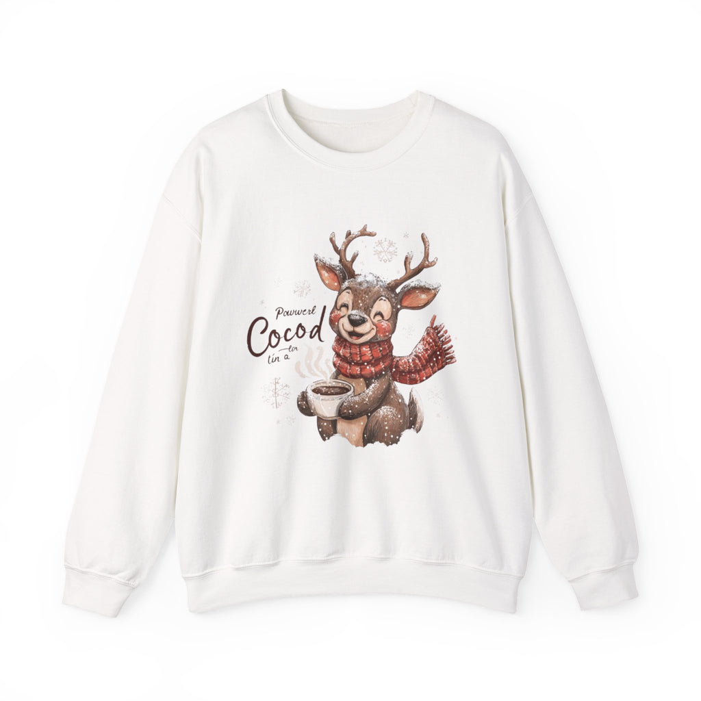 Reindeer Hot Cocoa Sweatshirt — Cozy Holiday Crewneck