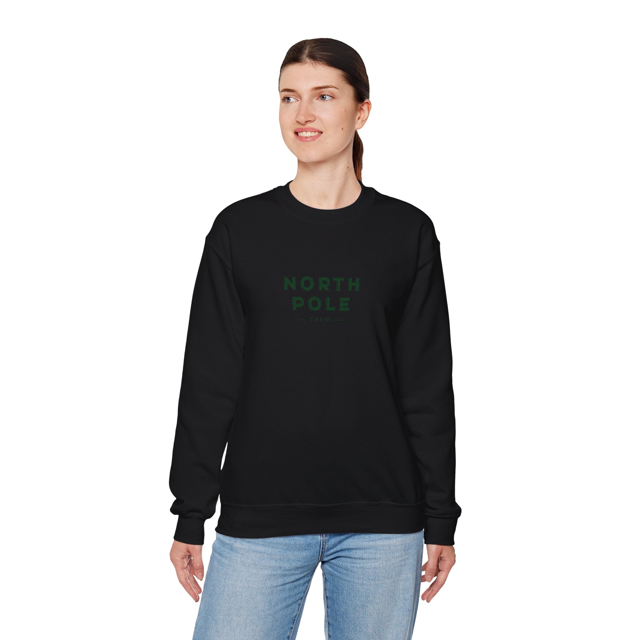 North Pole Crewneck Sweatshirt — Minimal Holiday Graphic Pullover