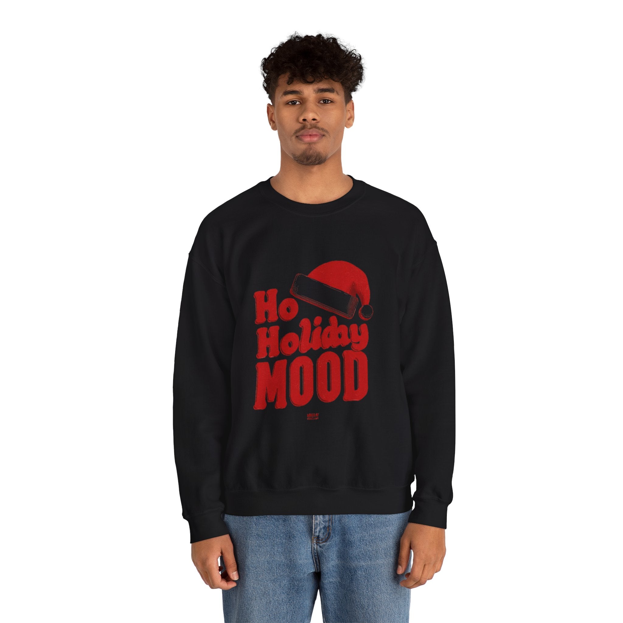 Holiday Mood Sweatshirt — 'Ho Holiday Mood' Christmas Crewneck