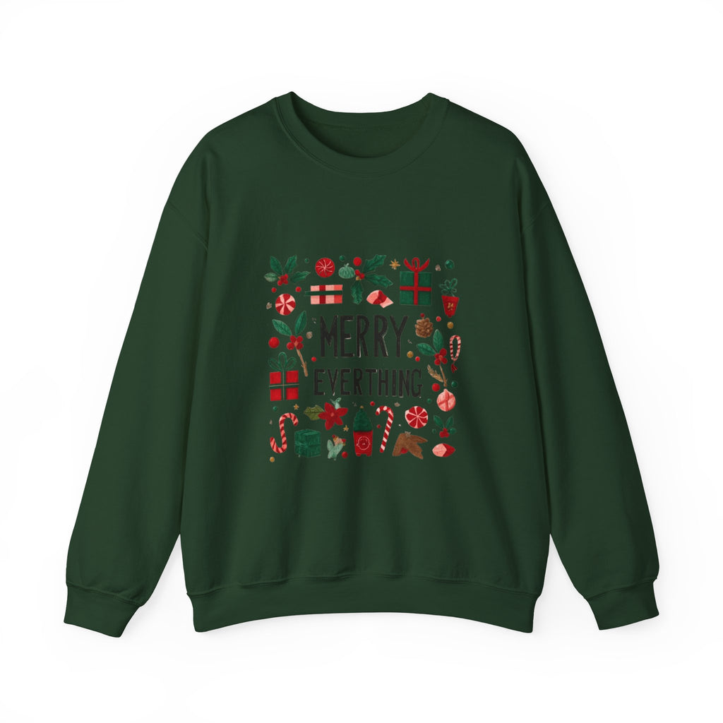 Merry Everything Sweatshirt — Holiday Graphic Crewneck