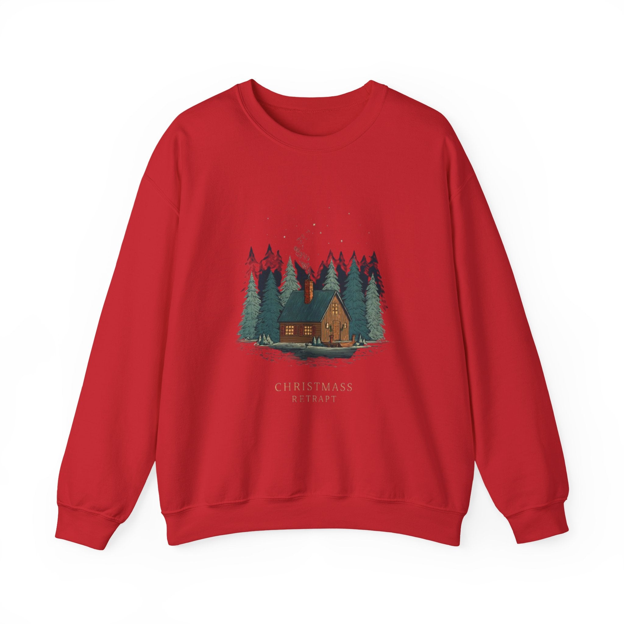 Cabin in the Pines Sweatshirt — 'Christmas at Home' Cozy Holiday Crewneck