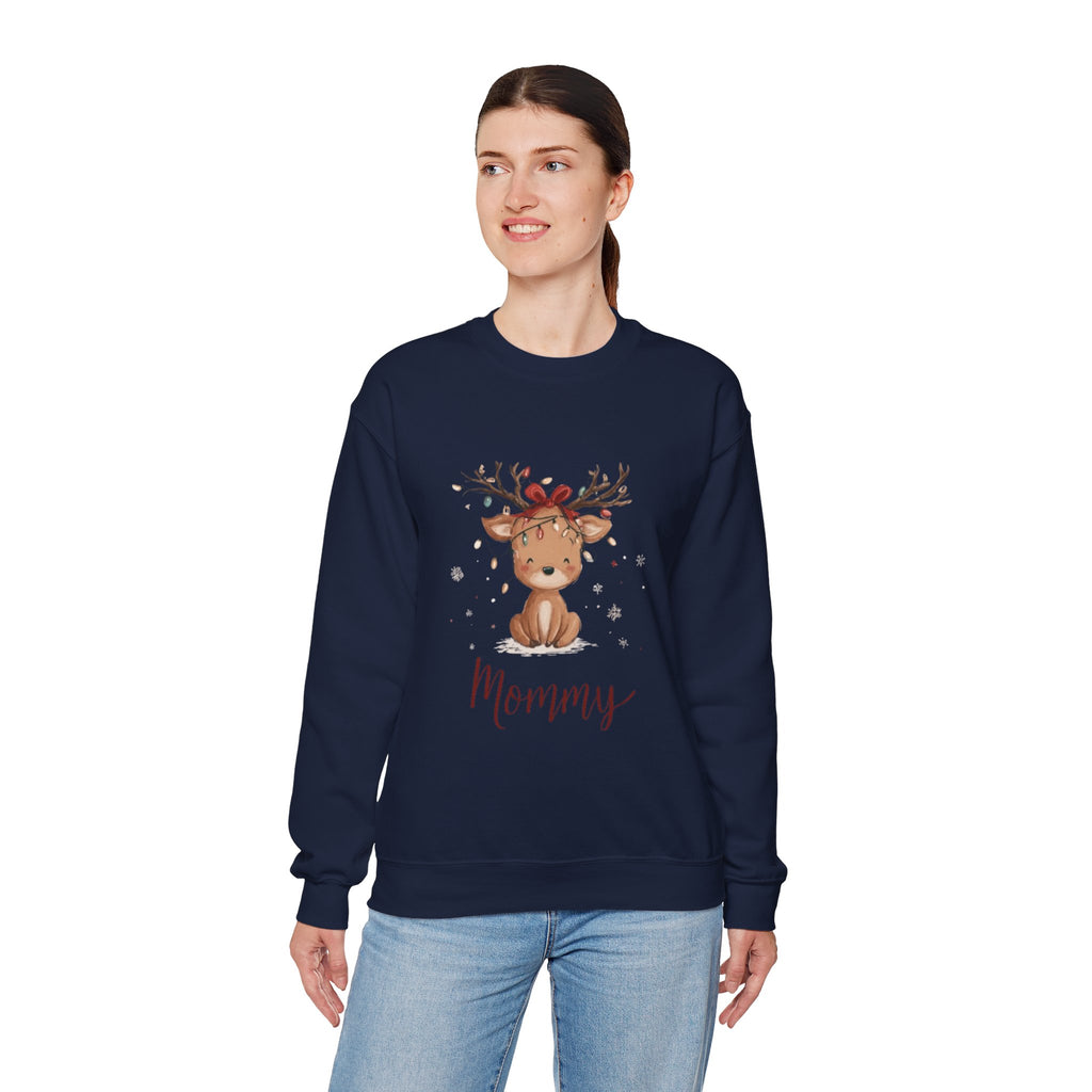 Mommy Reindeer Sweatshirt — Cute Woodland Mama Holiday Crewneck
