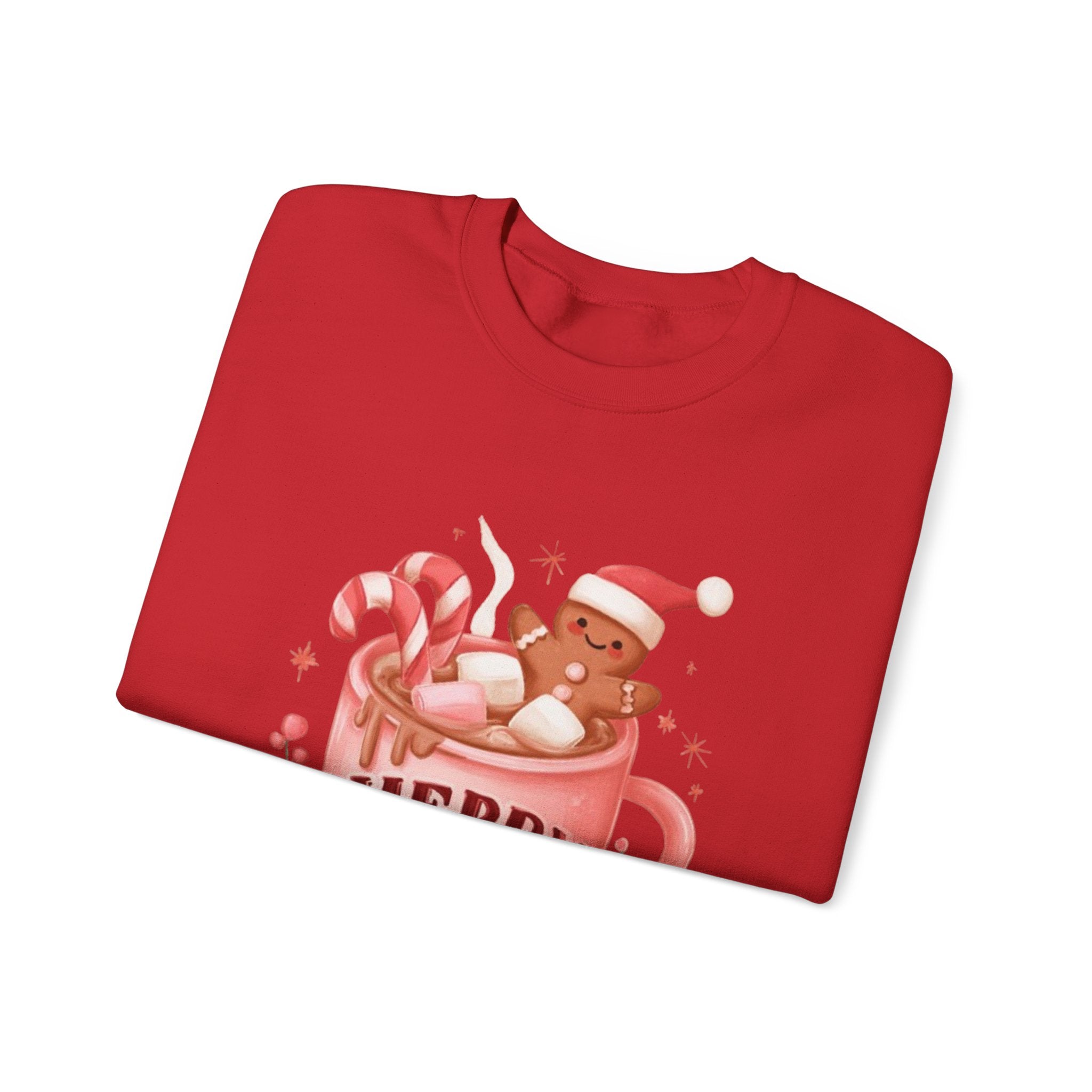 Merry & Bright Sweatshirt — Cute Holiday Cocoa Bear Crewneck