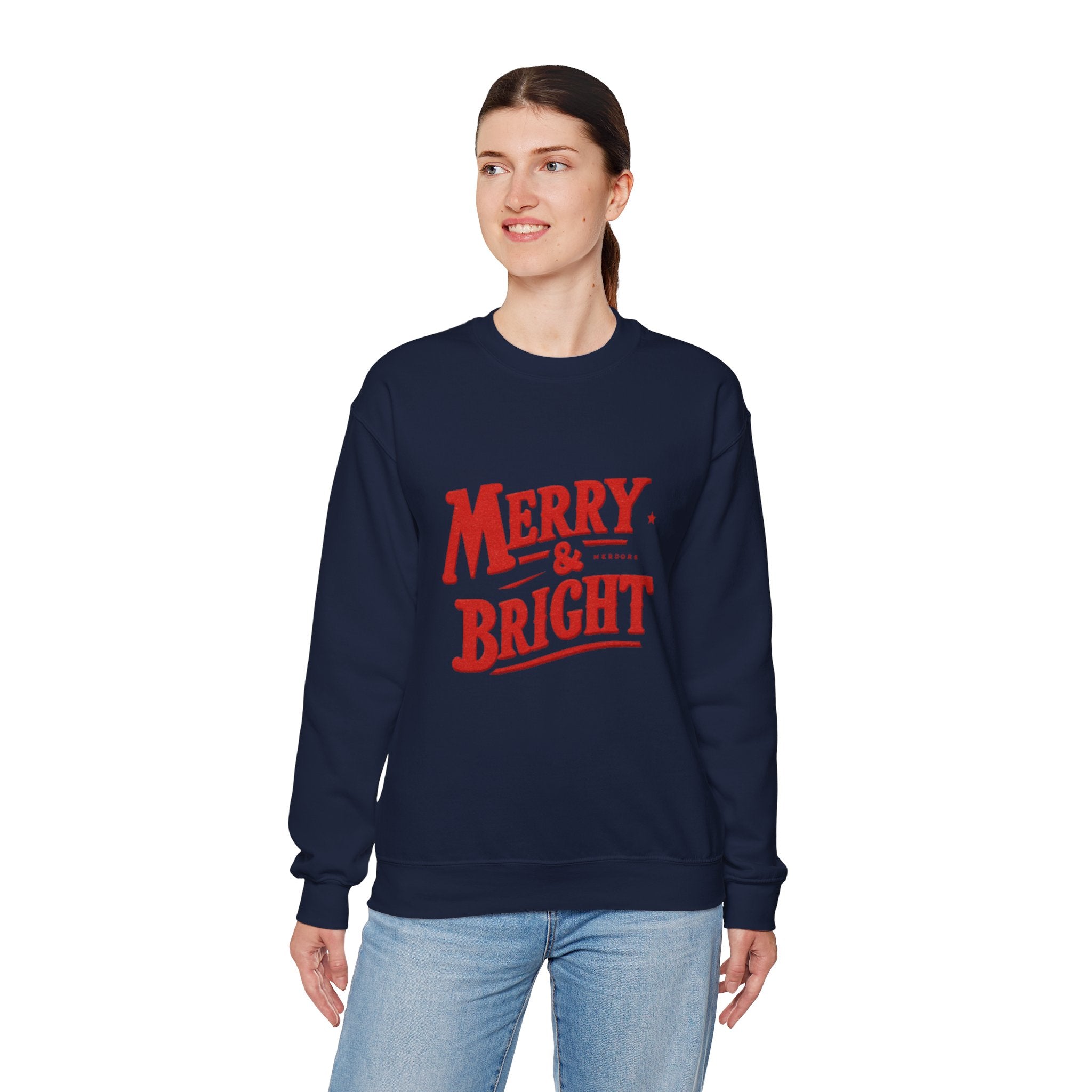 Merry & Bright Sweatshirt — Holiday Crewneck Pullover