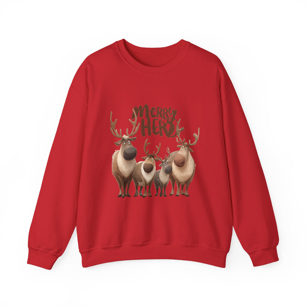Merry Herd Reindeer Crewneck Sweatshirt