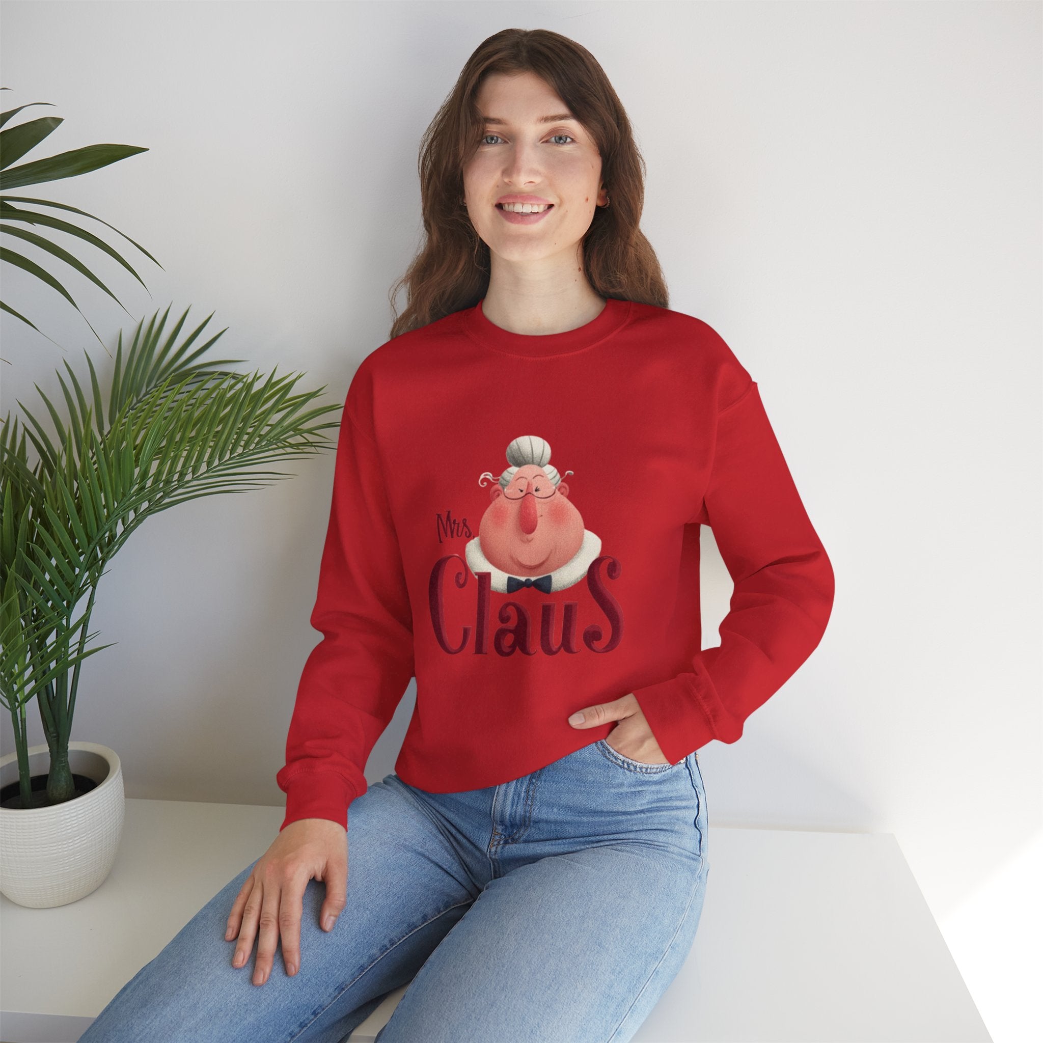 Mrs. Claus Christmas Sweatshirt – Cute Mrs Claus Holiday Crewneck