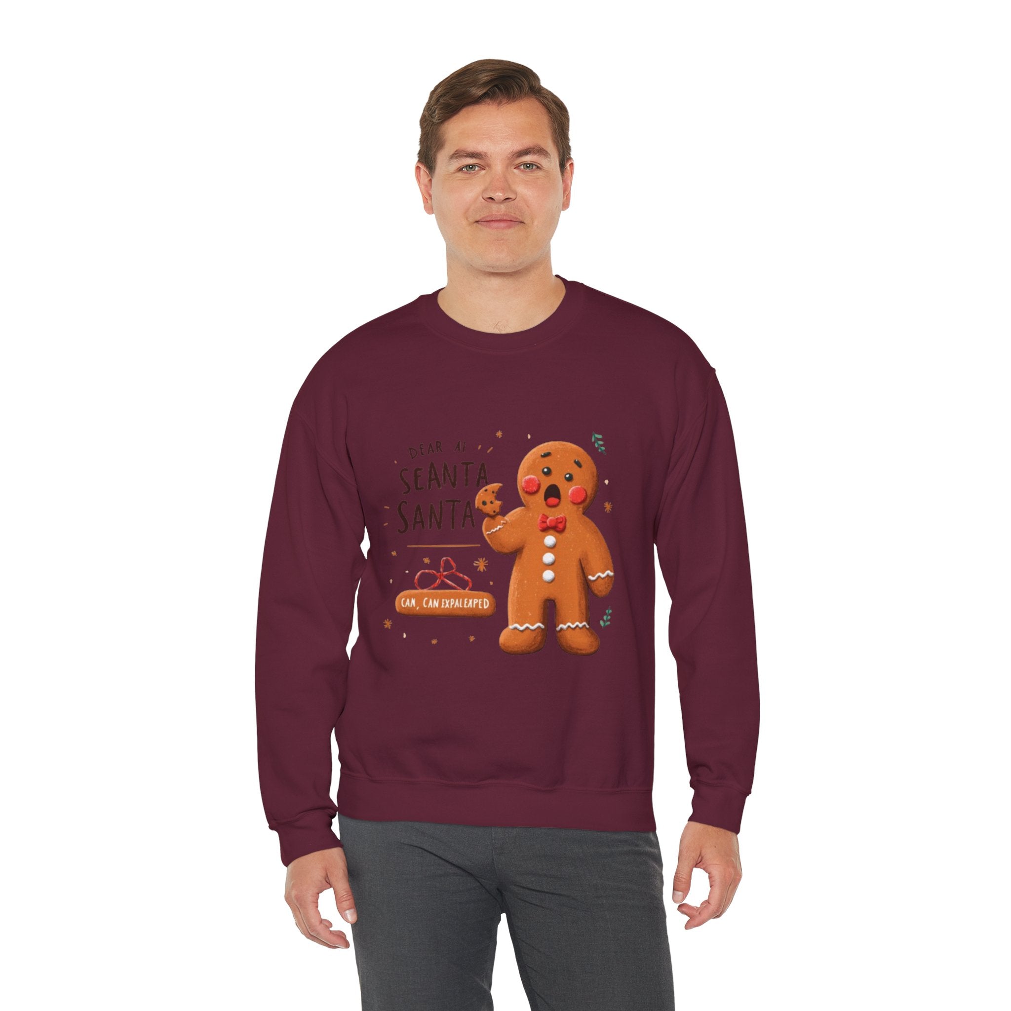 Gingerbread Cookie "Dear Santa" Crewneck Sweatshirt