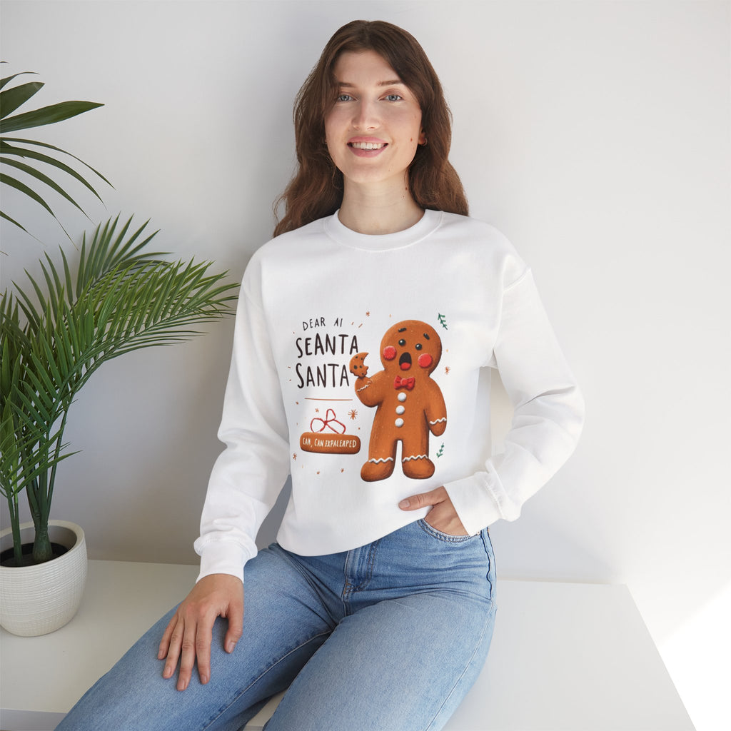 Gingerbread Cookie "Dear Santa" Crewneck Sweatshirt
