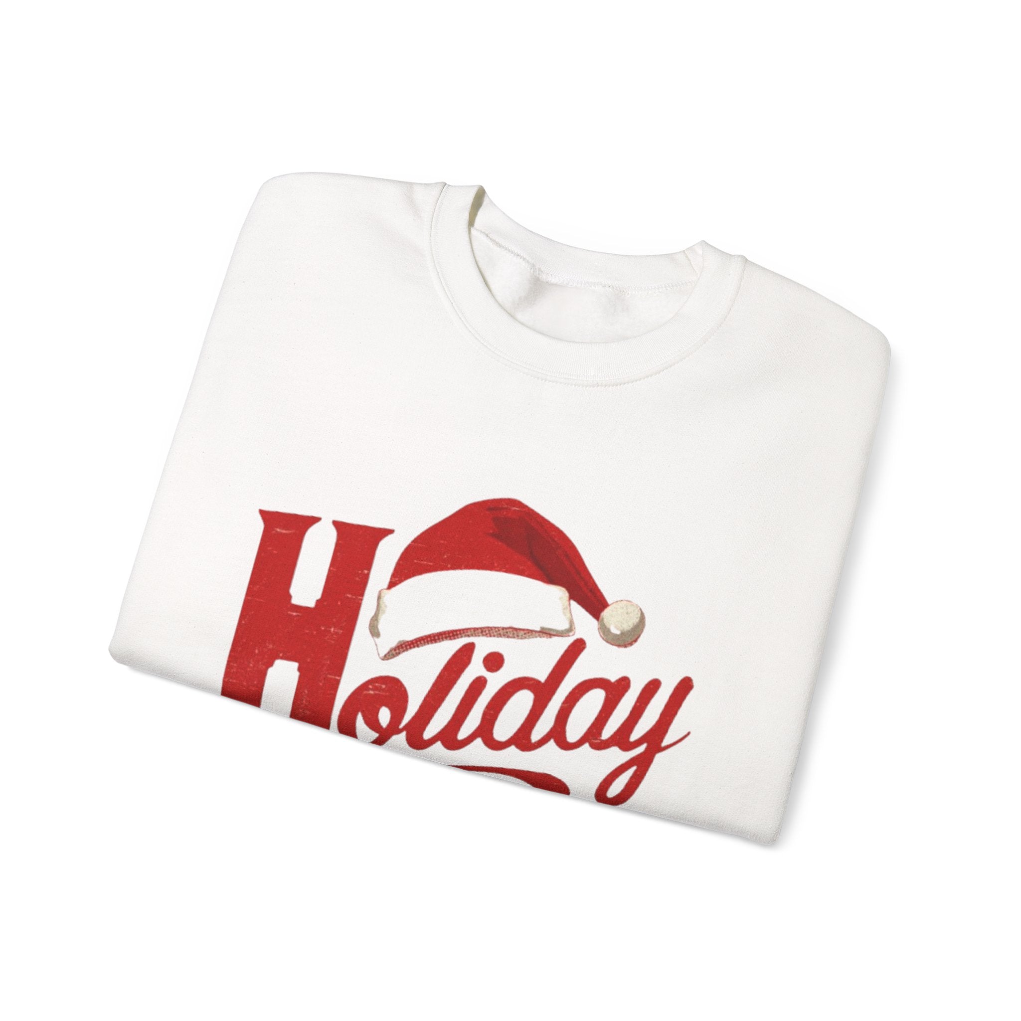 Holiday Mood Sweatshirt – Festive Santa Hat Christmas Crewneck