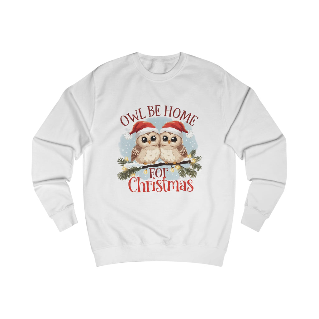 Christmas Owl Sweatshirt – "Owl Be Home for Christmas" Cozy Holiday Pullover