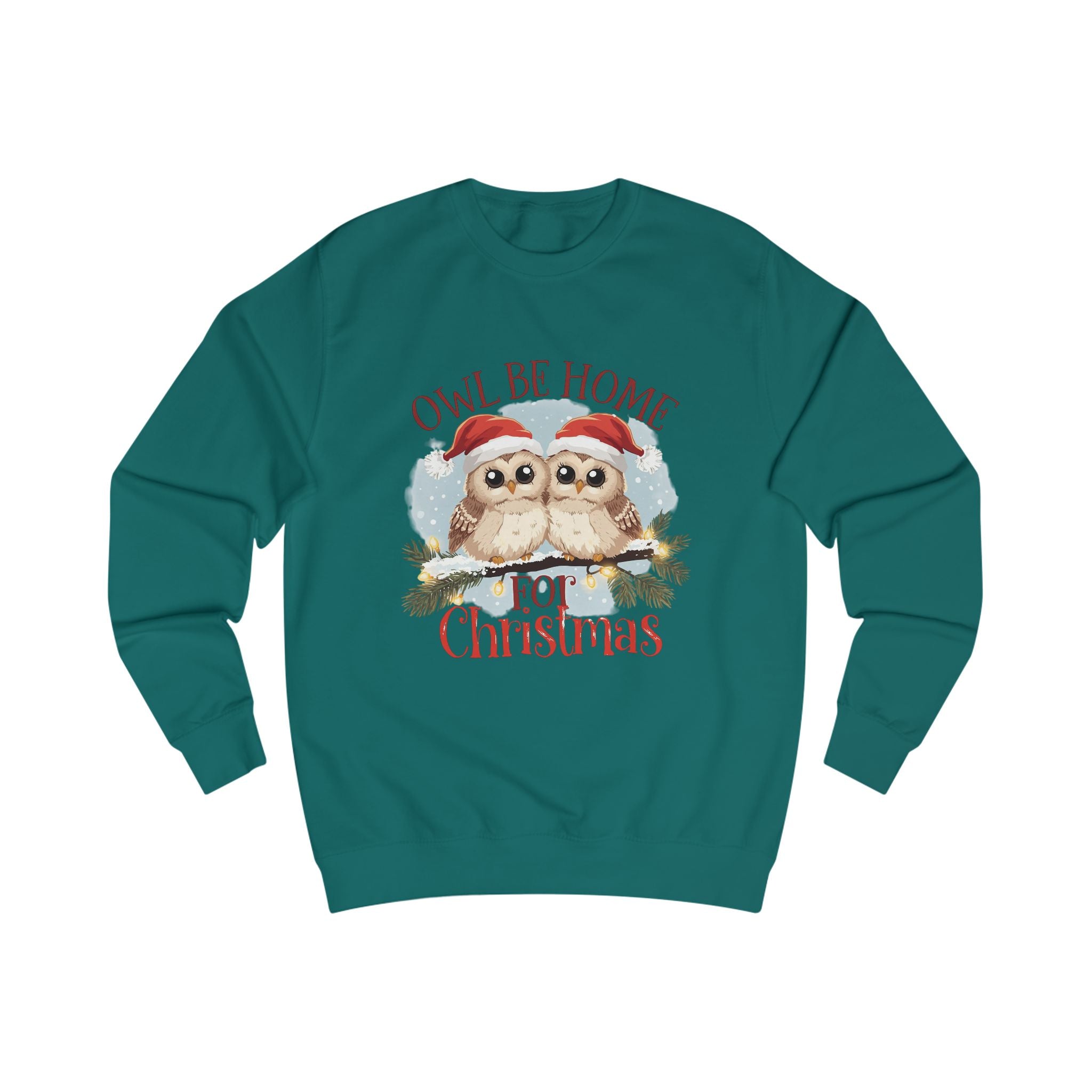 Christmas Owl Sweatshirt – "Owl Be Home for Christmas" Cozy Holiday Pullover