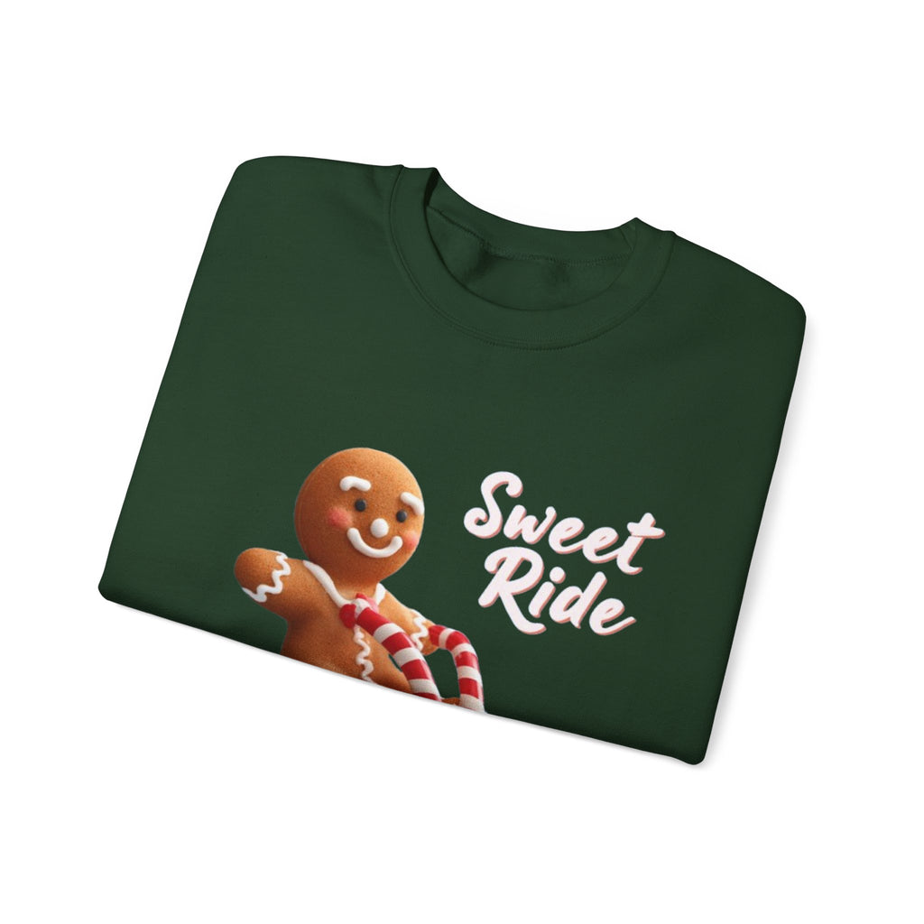 Gingerbread Sled Sweatshirt — "Sweet Ride" Holiday Crewneck