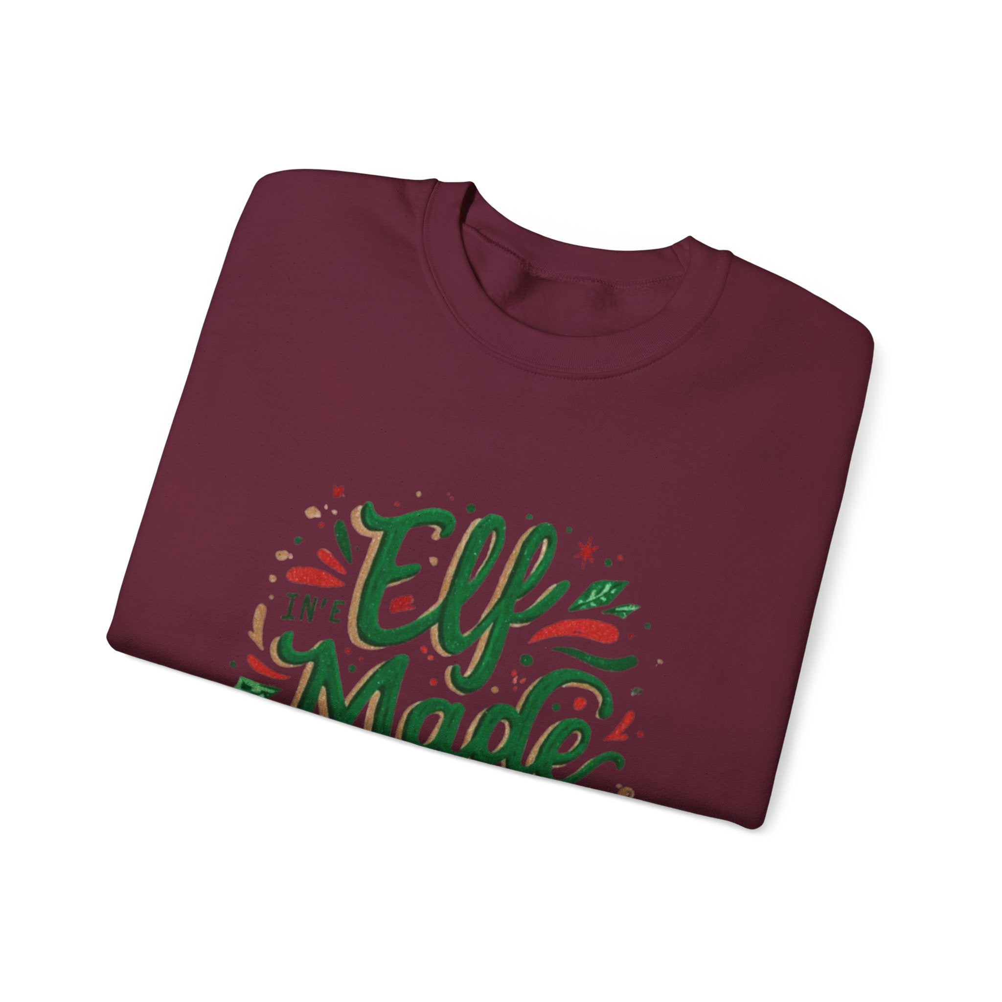 Crewneck Sweatshirt — "Elf Made Do It" Festive Christmas Sweatshirt