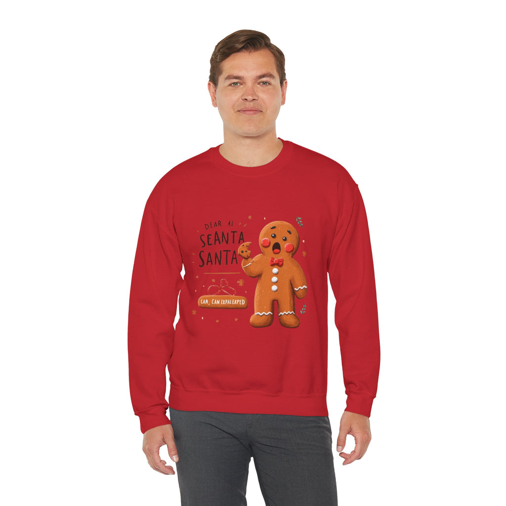 Gingerbread Cookie "Dear Santa" Crewneck Sweatshirt