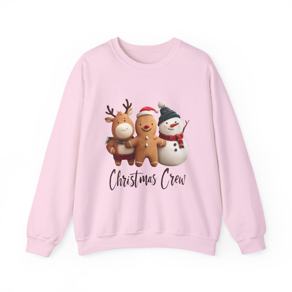 Christmas Crew Sweatshirt — Cute Gingerbread, Reindeer & Snowman Holiday Pullover