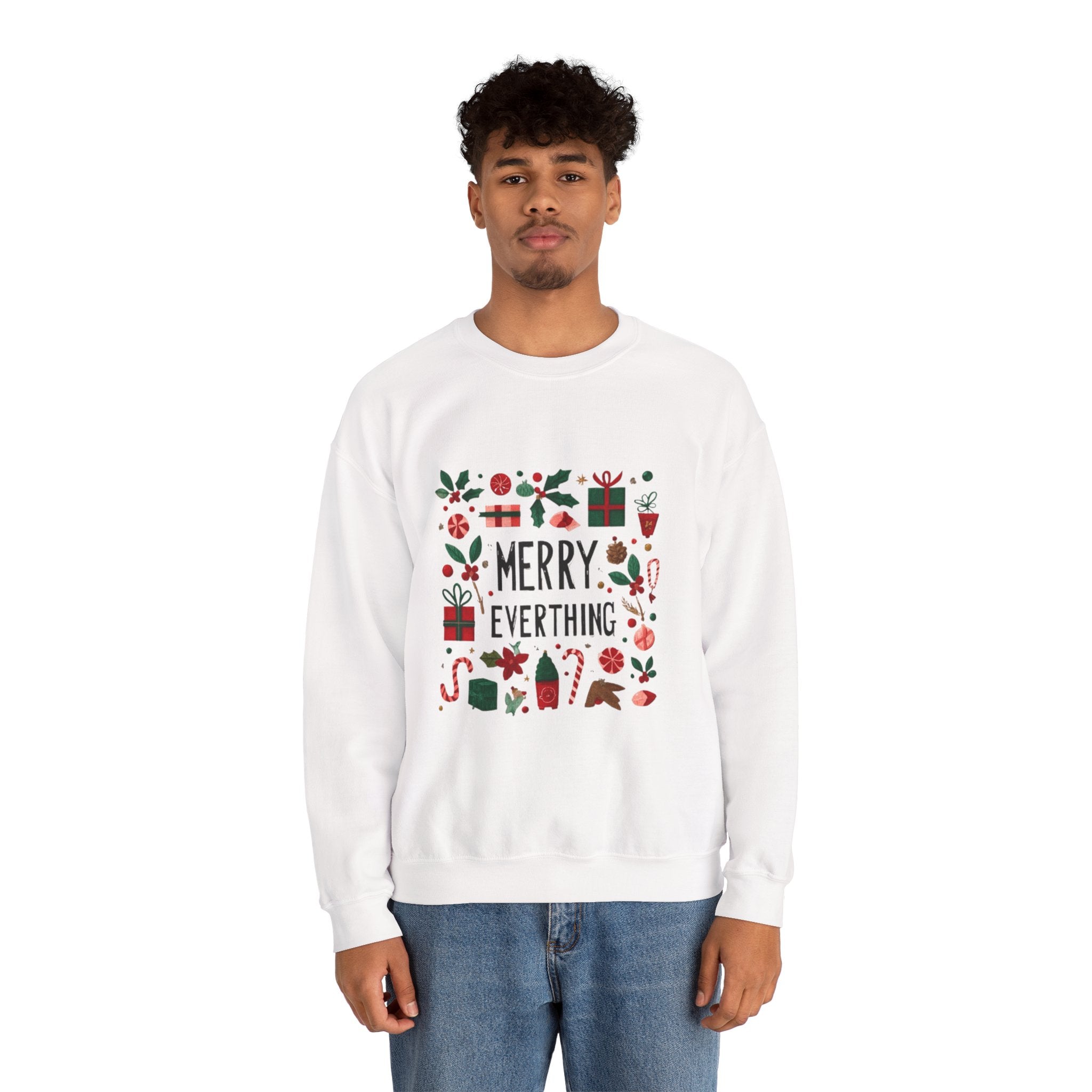Merry Everything Sweatshirt — Holiday Graphic Crewneck