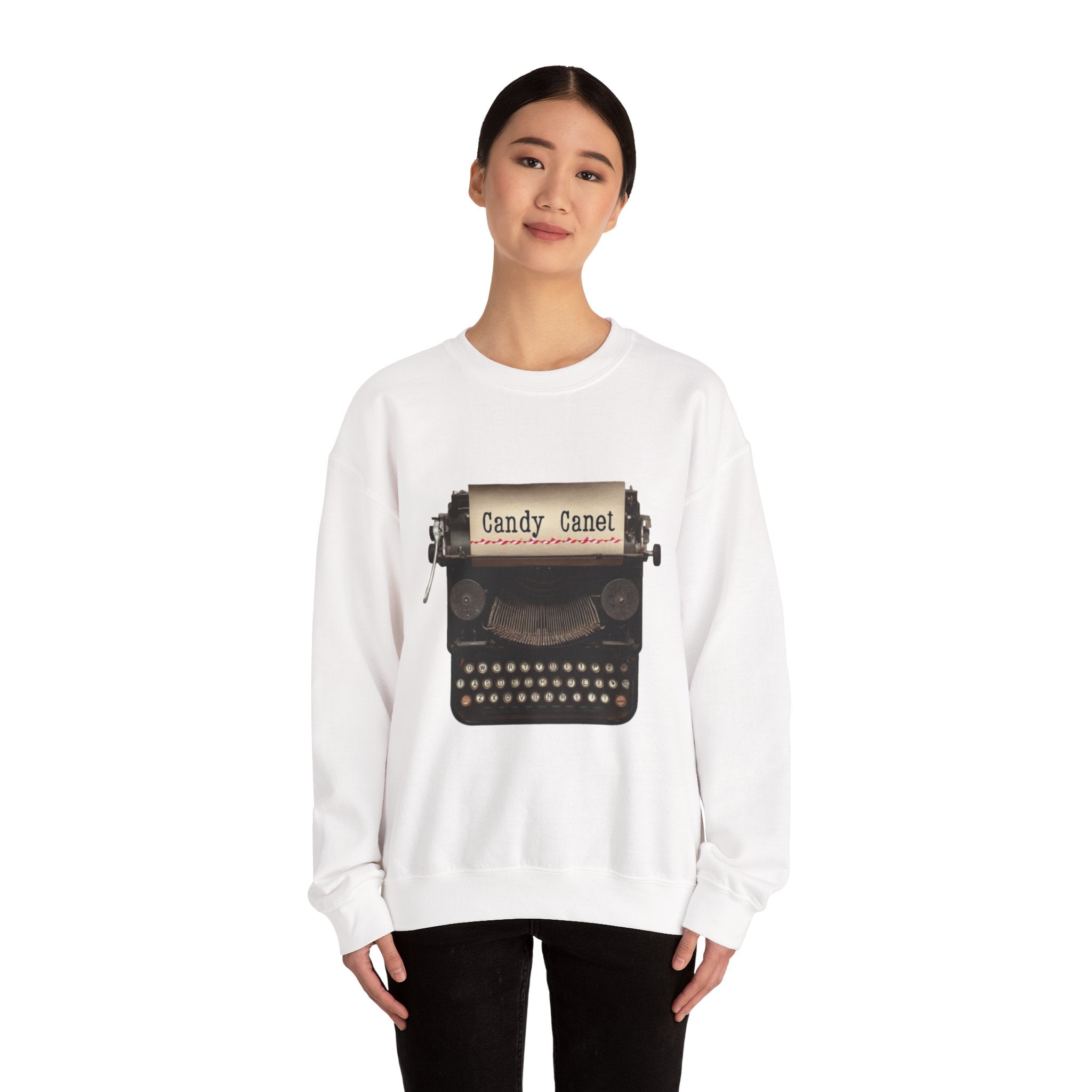 Typewriter Graphic Sweatshirt - "Candy Canet" Vintage Writer Crewneck