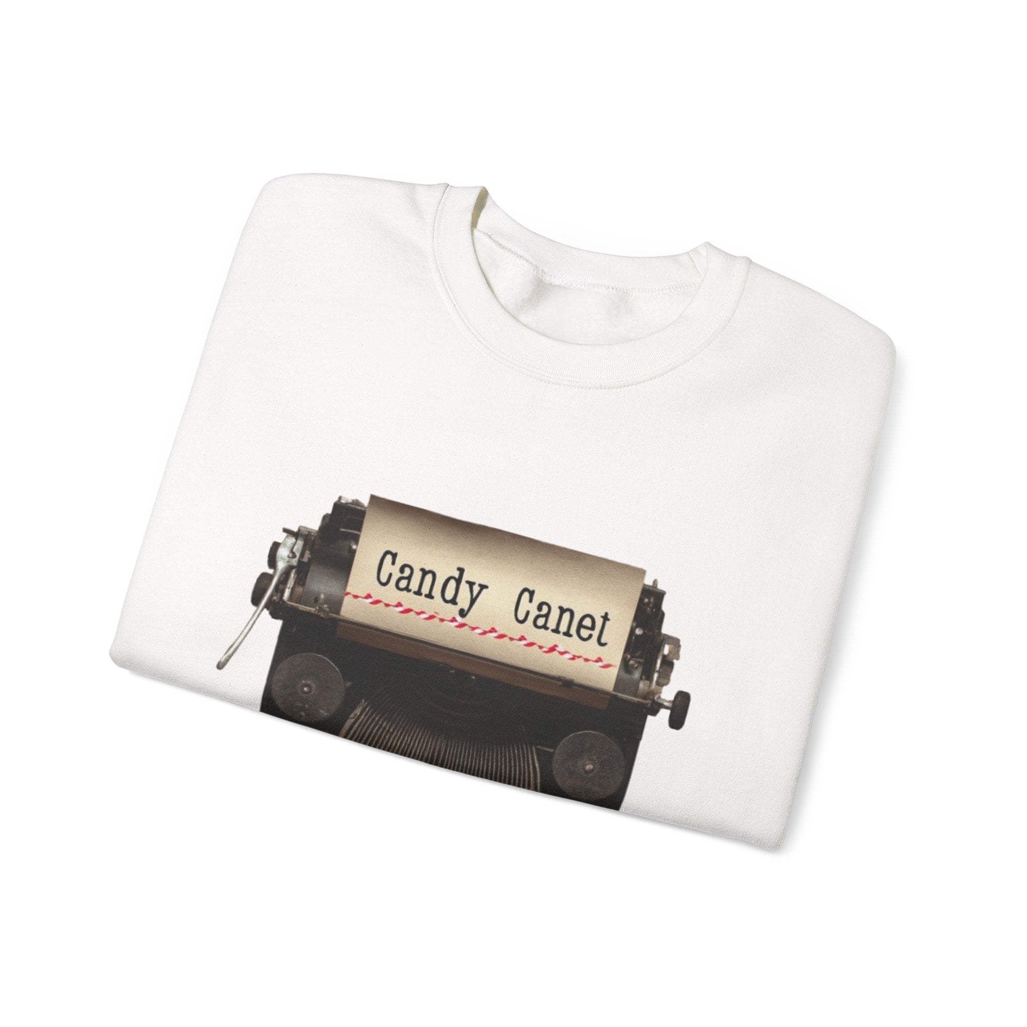 Typewriter Graphic Sweatshirt - "Candy Canet" Vintage Writer Crewneck