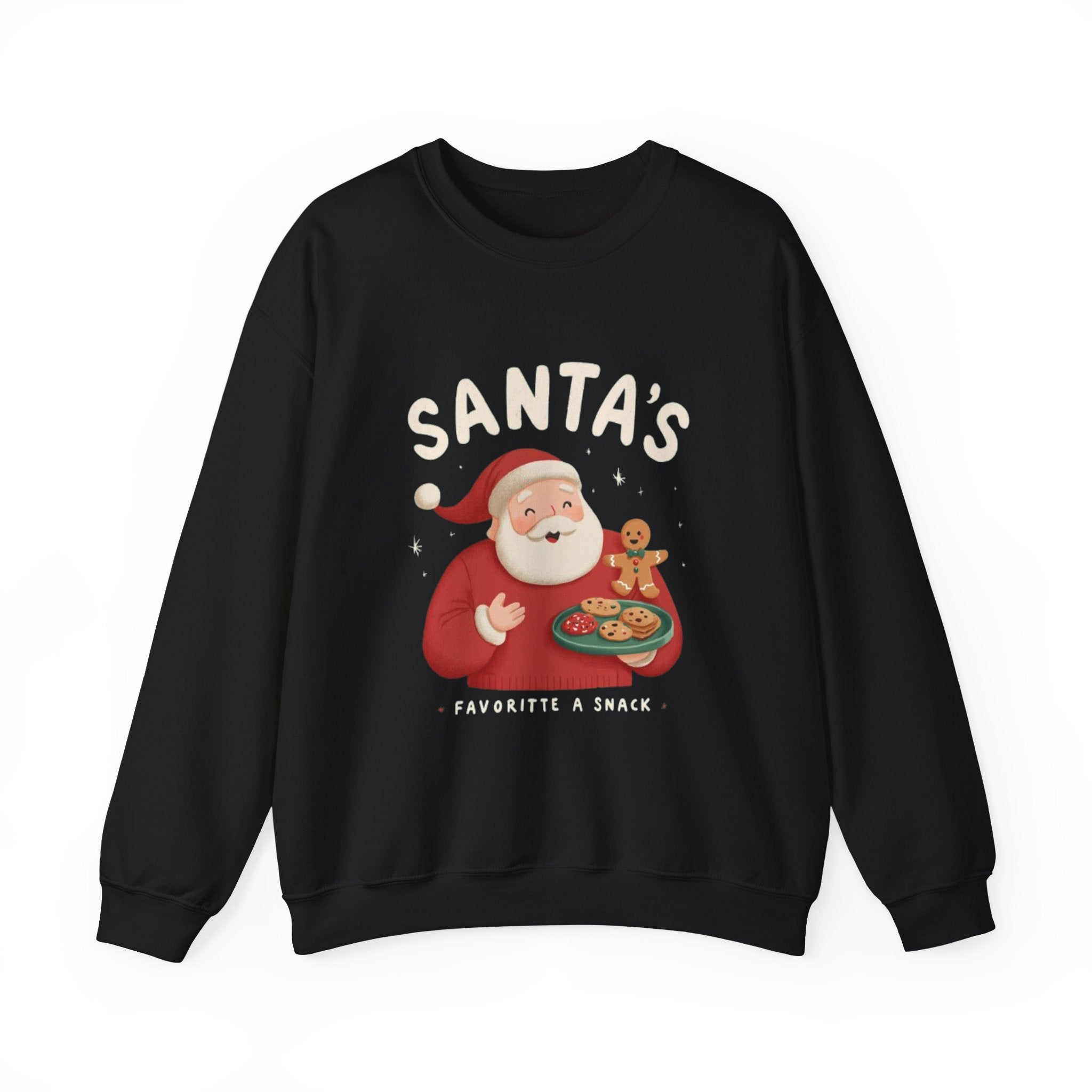 Santa's Favorite Snack Crewneck Sweatshirt — Cute Christmas Santa Cookie Sweatshirt