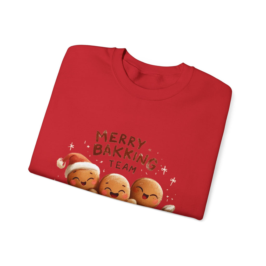 Holiday Sweatshirt - "Merry Baking Team" Gingerbread Crewneck