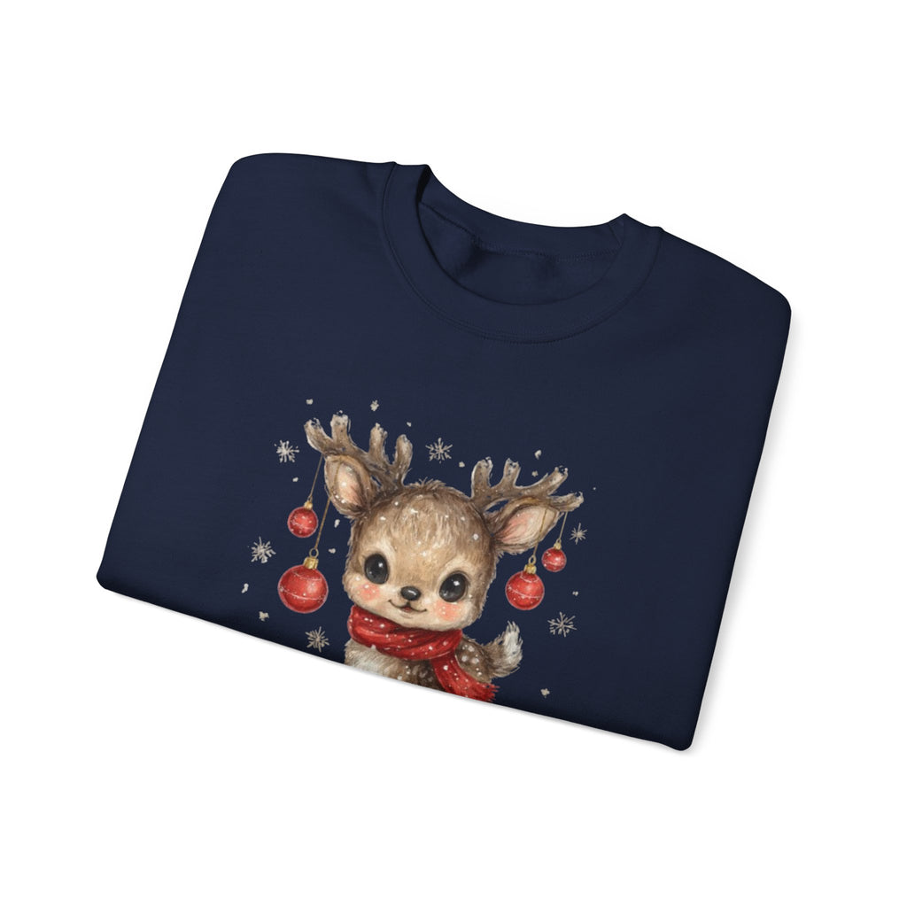 Cute Reindeer 'Little Helper' Sweatshirt – Kids Christmas Crewneck