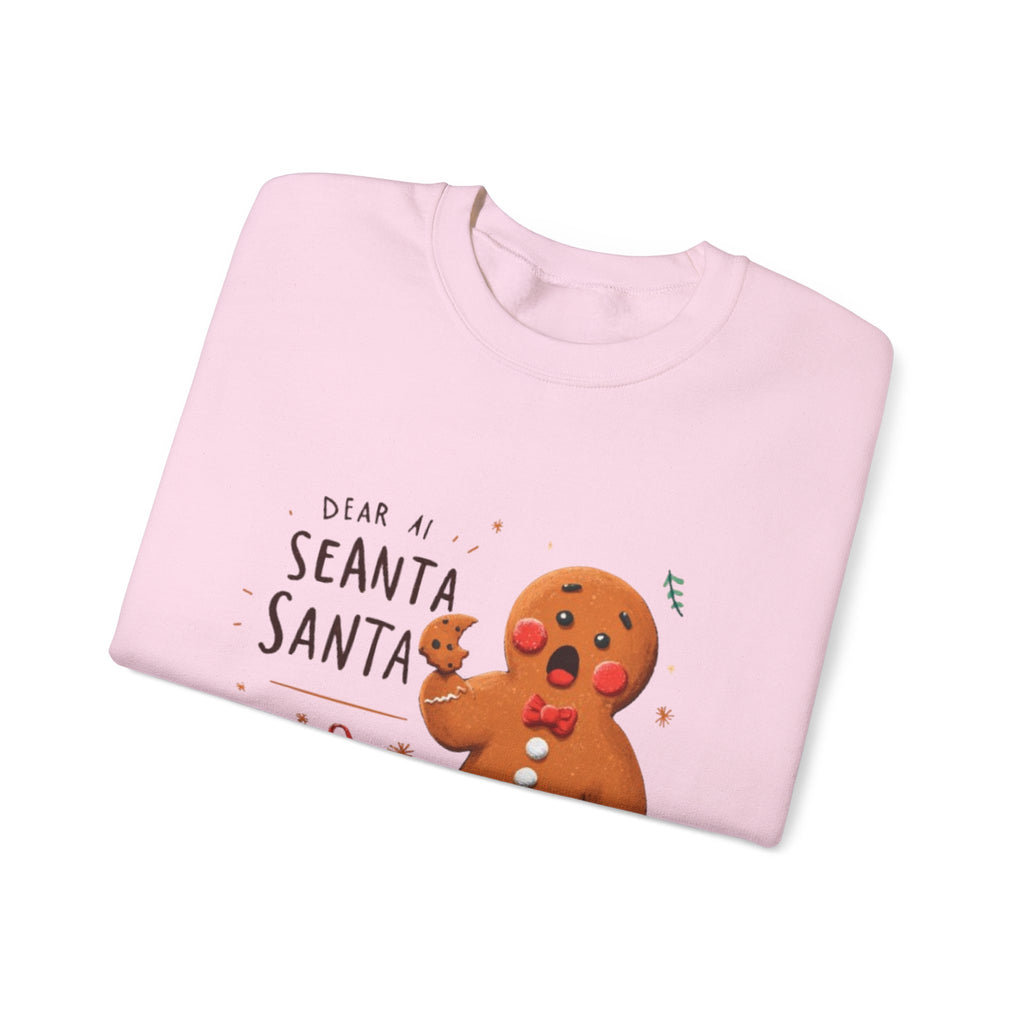 Gingerbread Cookie "Dear Santa" Crewneck Sweatshirt