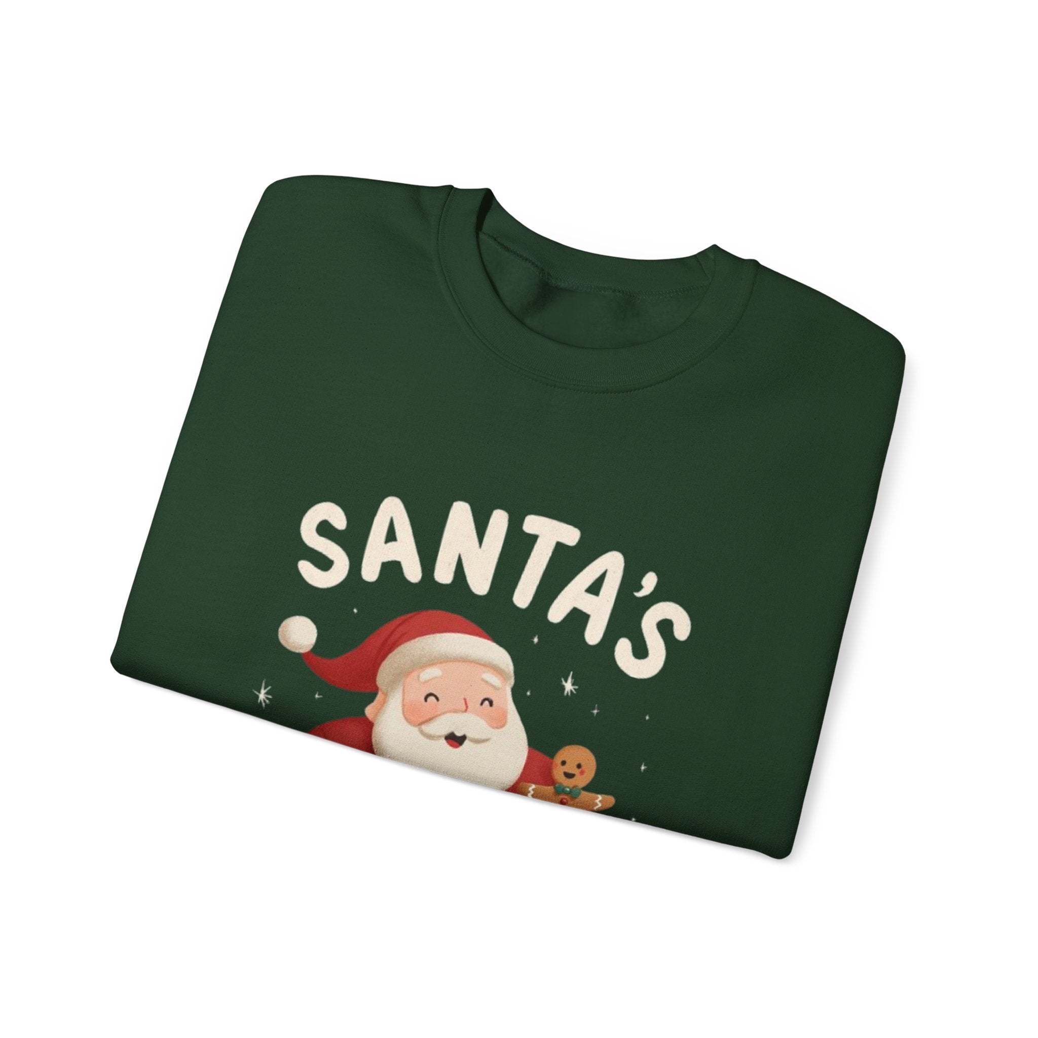 Santa's Favorite Snack Crewneck Sweatshirt — Cute Christmas Santa Cookie Sweatshirt